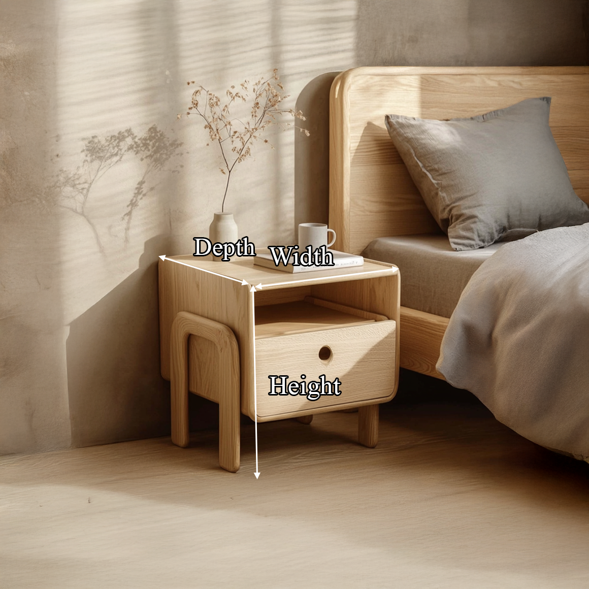 Mid Century Nightstand For Bedroom And Guest Room SINLSABT175