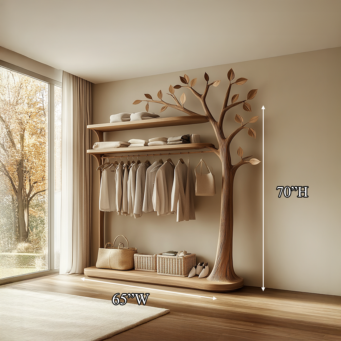 Rustic Wardrobe Organizer Bedroom Entryway Mudroom SINLSATCR045