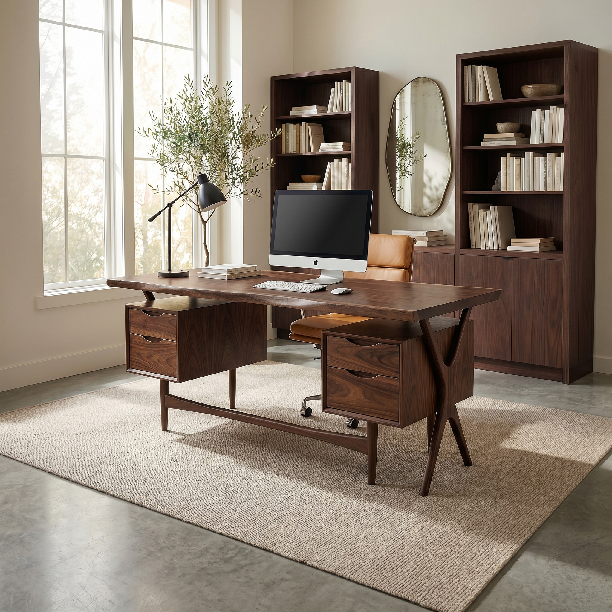 Organic Corner Executive Desk Home Office SILDTTRDE035