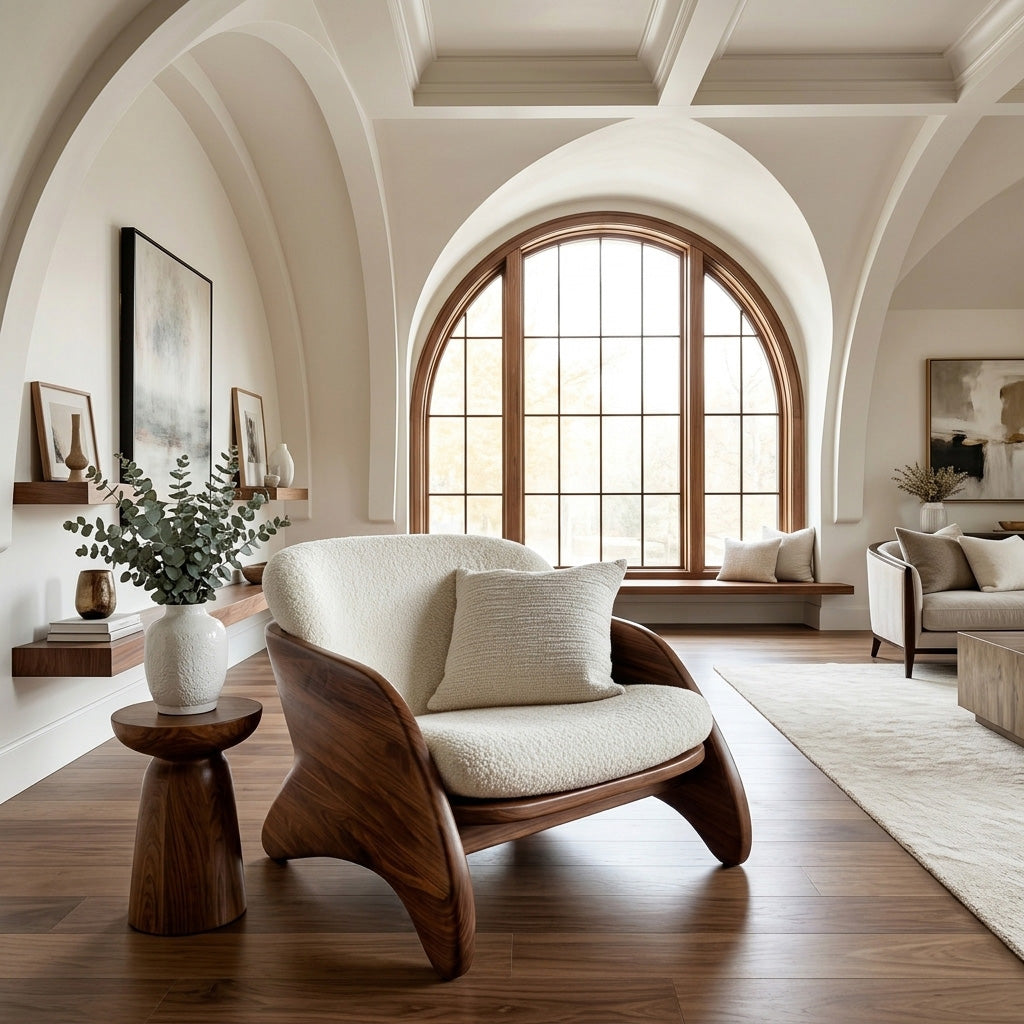 Contemporary Natural Wood Chair For Living Room Decor RTTHHNCHR155