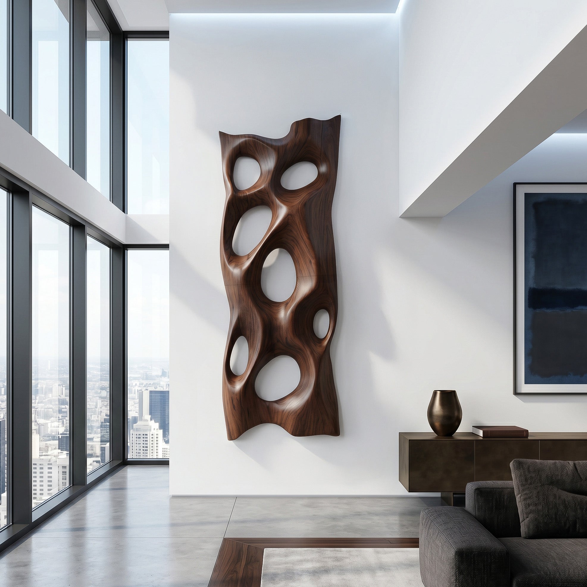 Contemporary Sculptural Wall Art With Abstract Design For Entryway SITHHNWA024