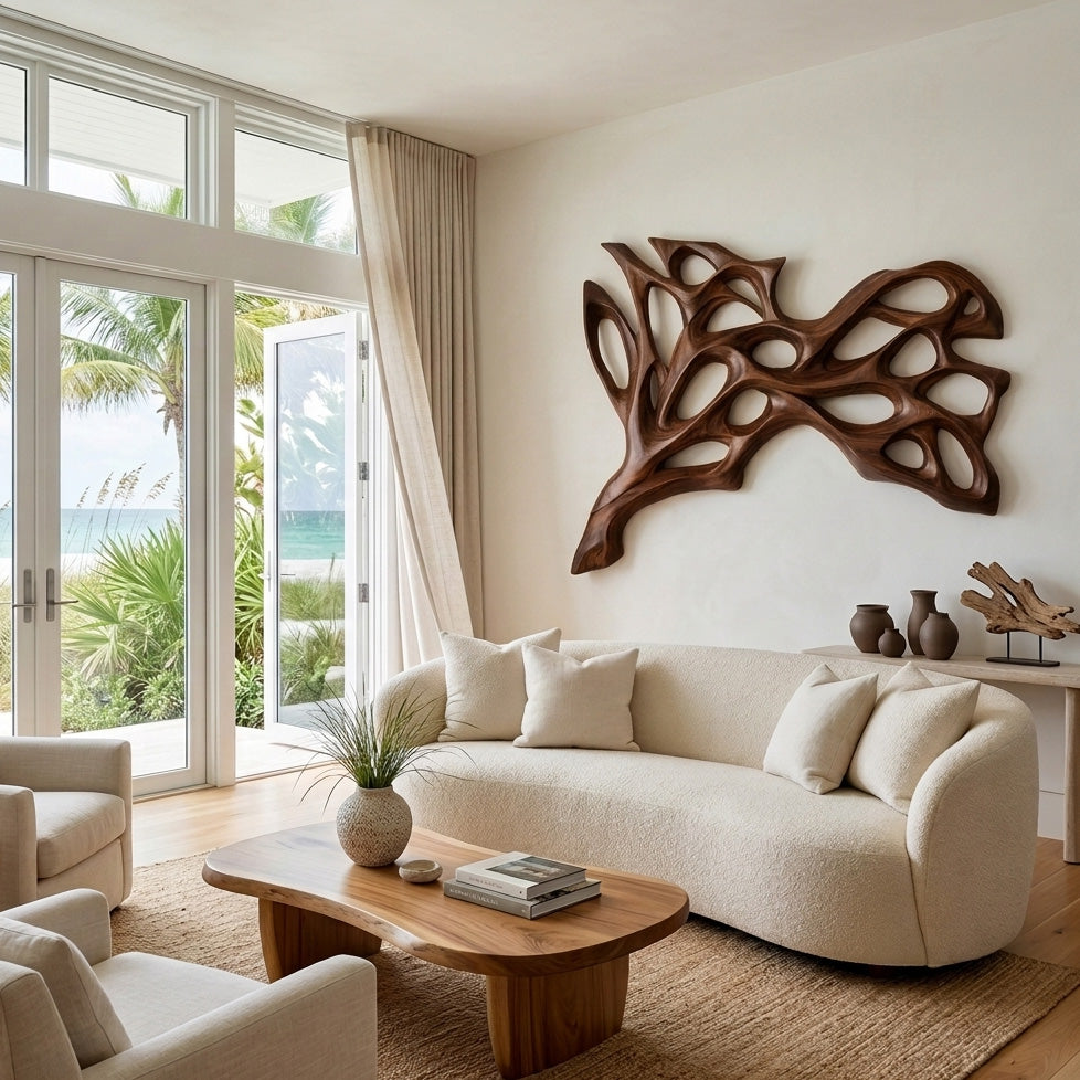 Abstract Natural Wood Wall Art For Modern Home RTTHHNWA183