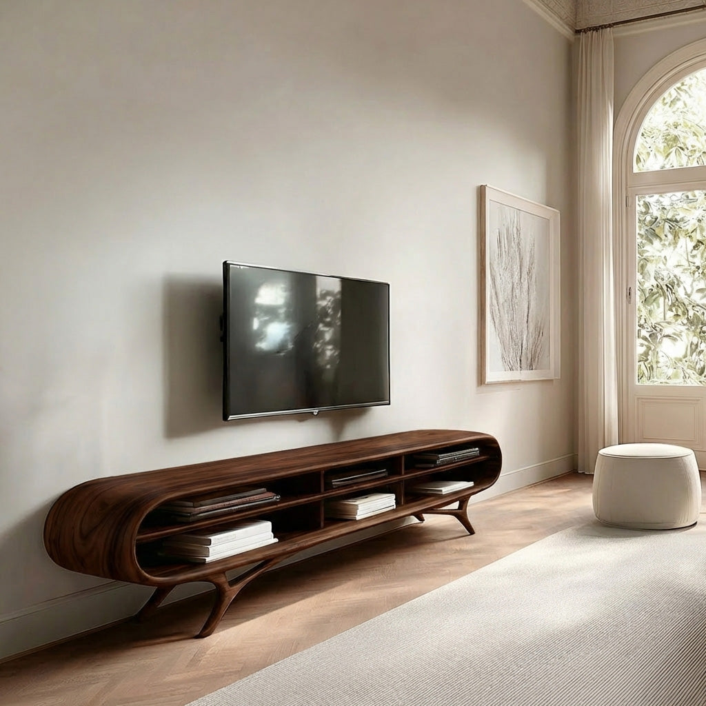 Contemporary Wooden TV Cabinet For Elegant Interior RTTHHNTVC095