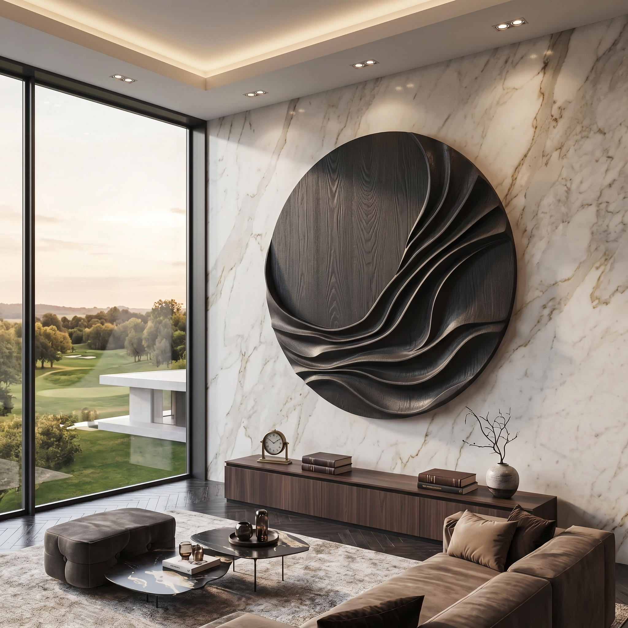 Minimalist Organic Wall Sculpture For Entry Hall Interior SILDTTNWA122