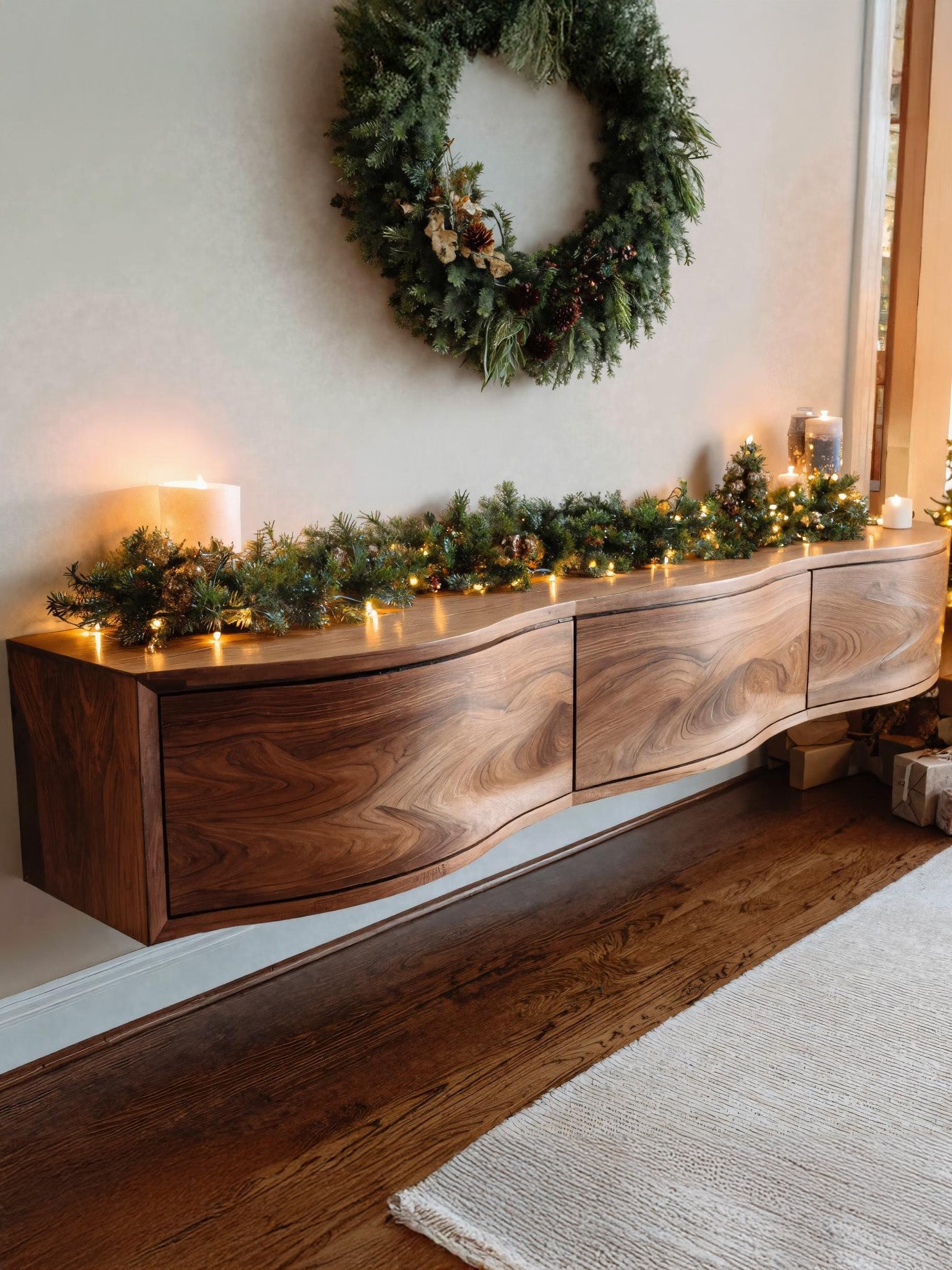 Modern Floating TV Shelf For Holiday Decoration SITHHNCM002