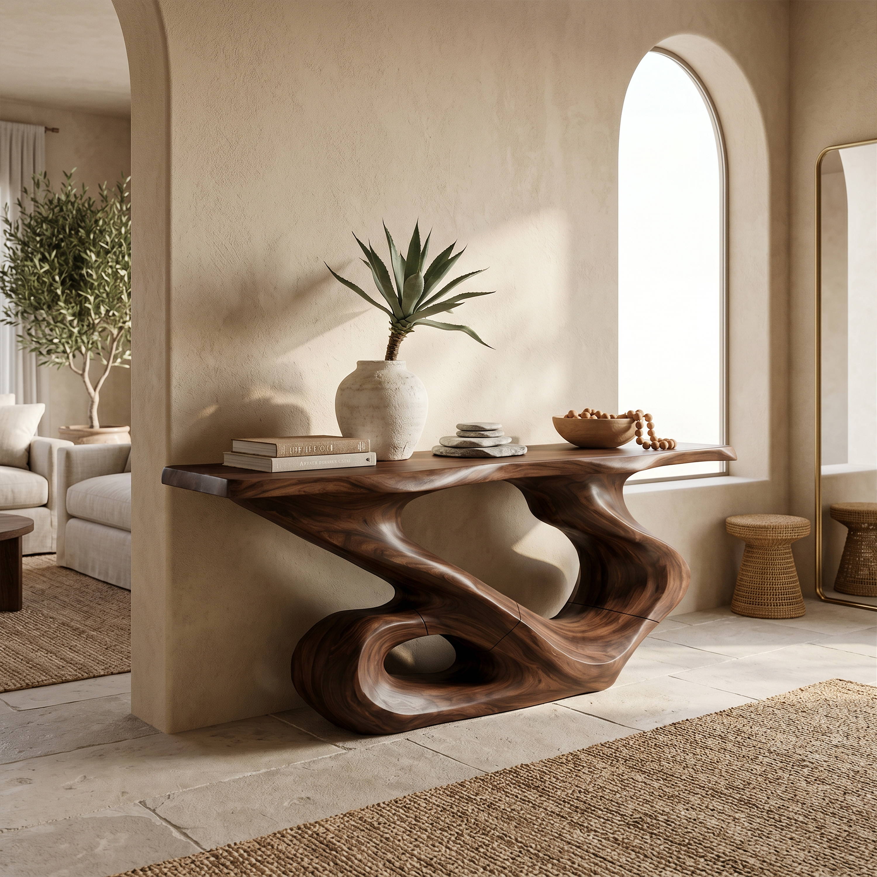 Rustic Live Edge Console Table Modern Residence SILDTTRCS085