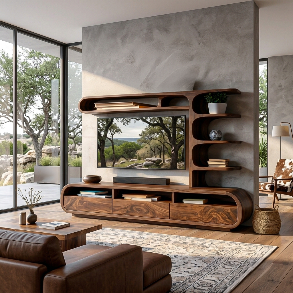 Elegant Wooden TV Console For Living Area RTTHTTTVC081