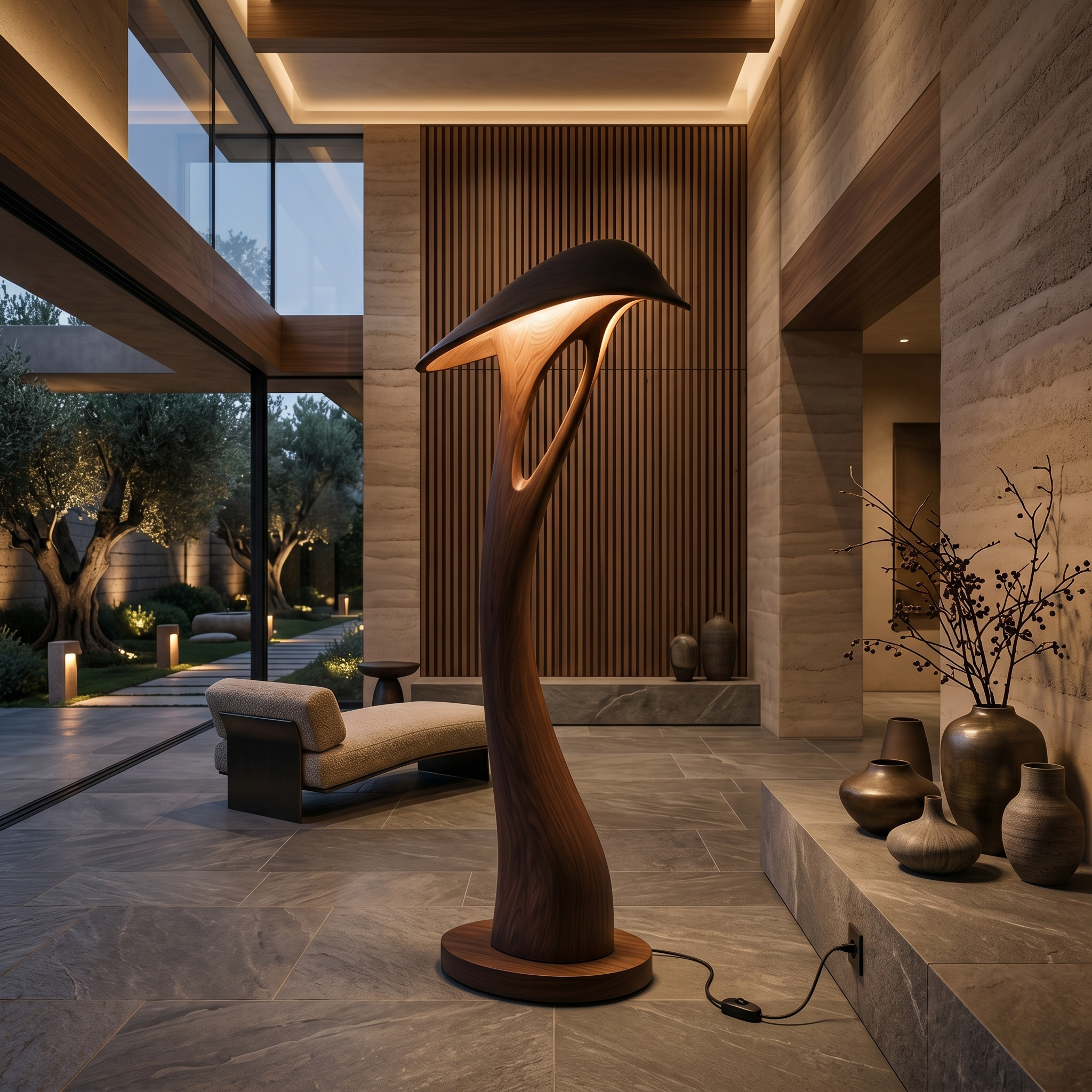 Organic Leaf Curve Floor Lamp For Reading Nook SILDTTNLAM006