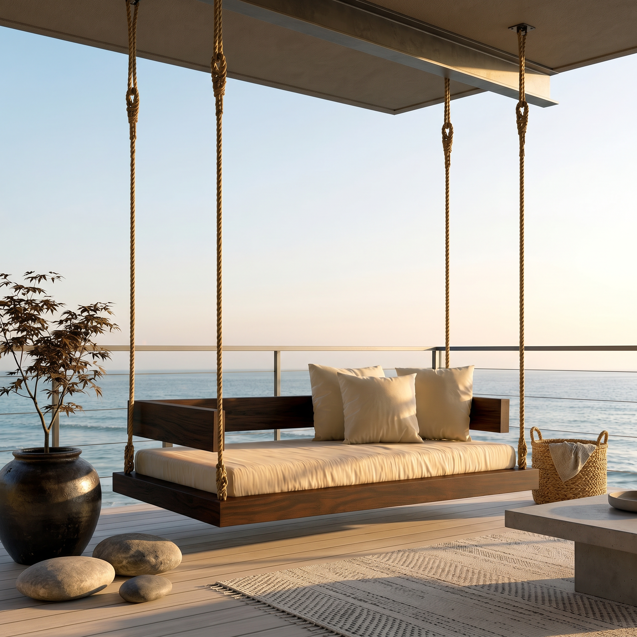 Resort Style Hanging Daybed Swing Retreat SILDTTRSWI016