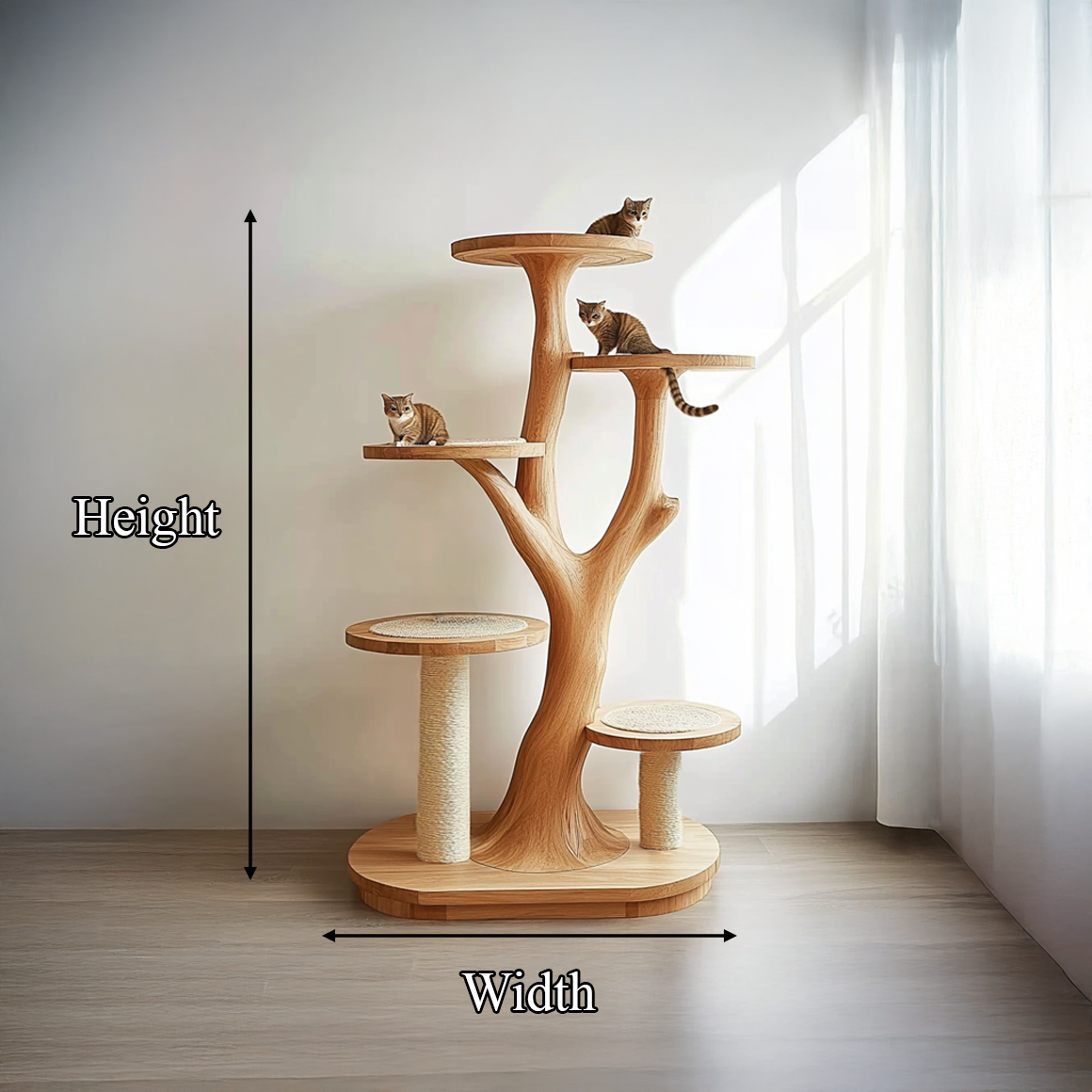 Rustic Tree Cat Tower Living Home Office SINLSATT042