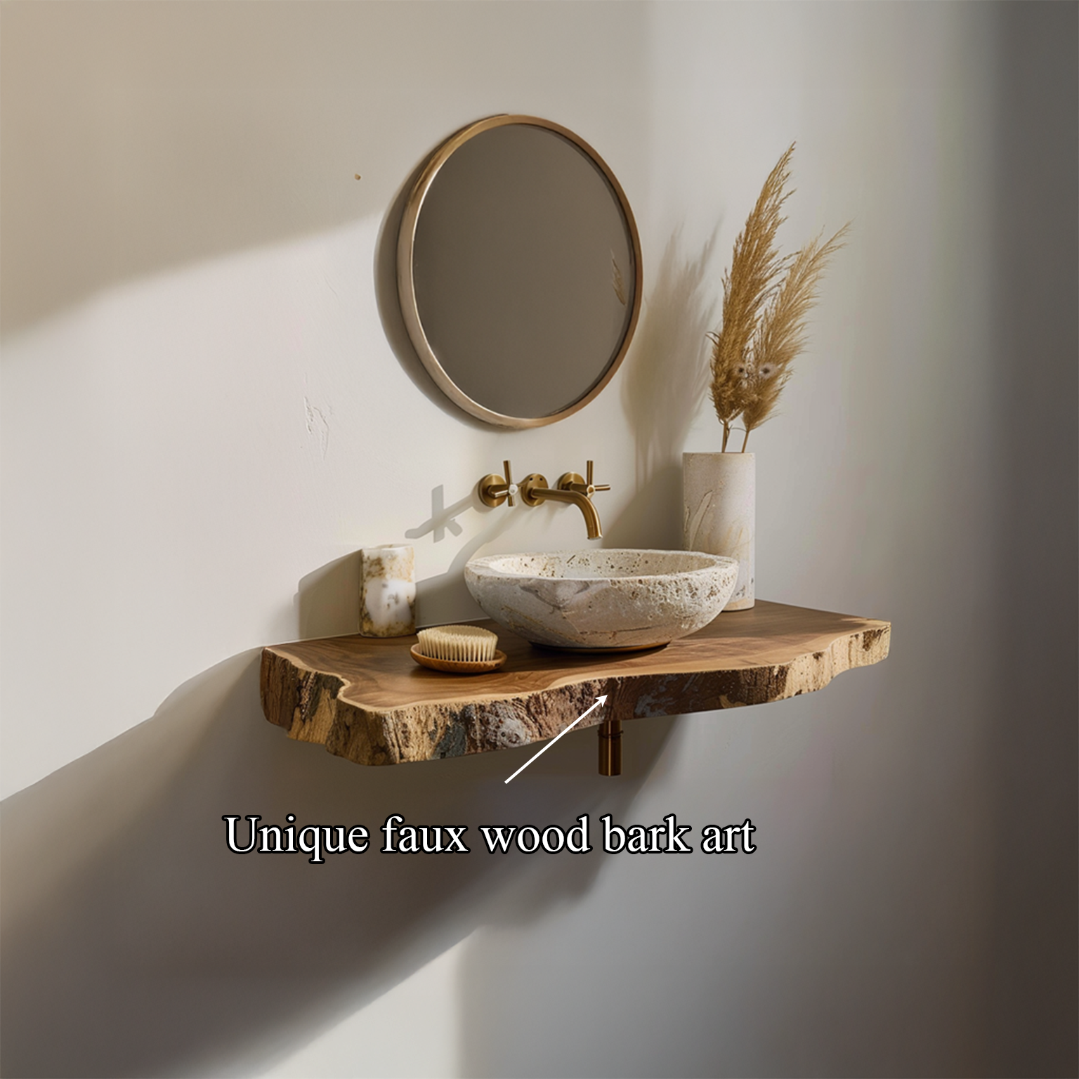 Rustic Floating Shelf Bathroom SINLSABRV083