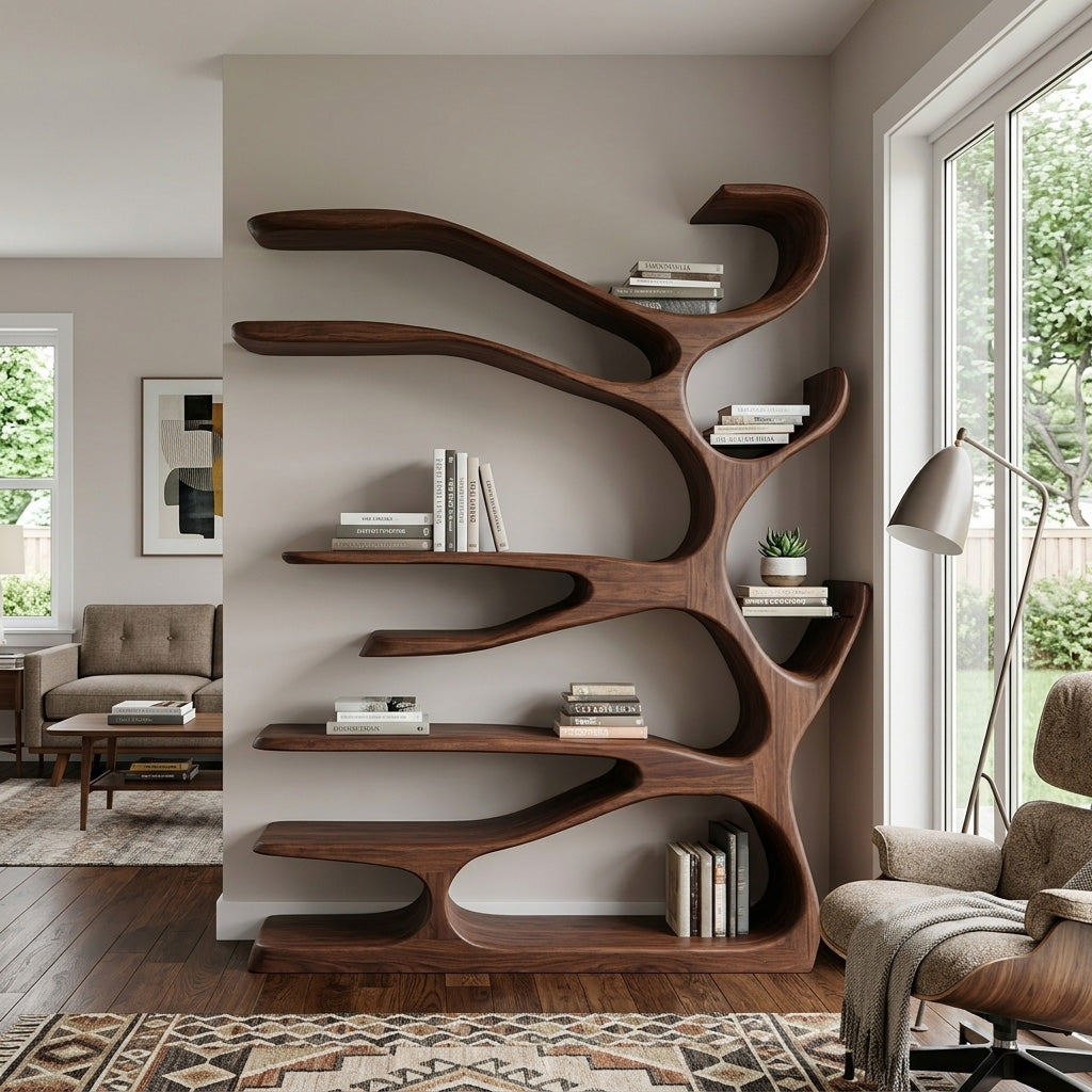 Rustic Wood Bookshelf For Home Furniture RTTHHNBS154