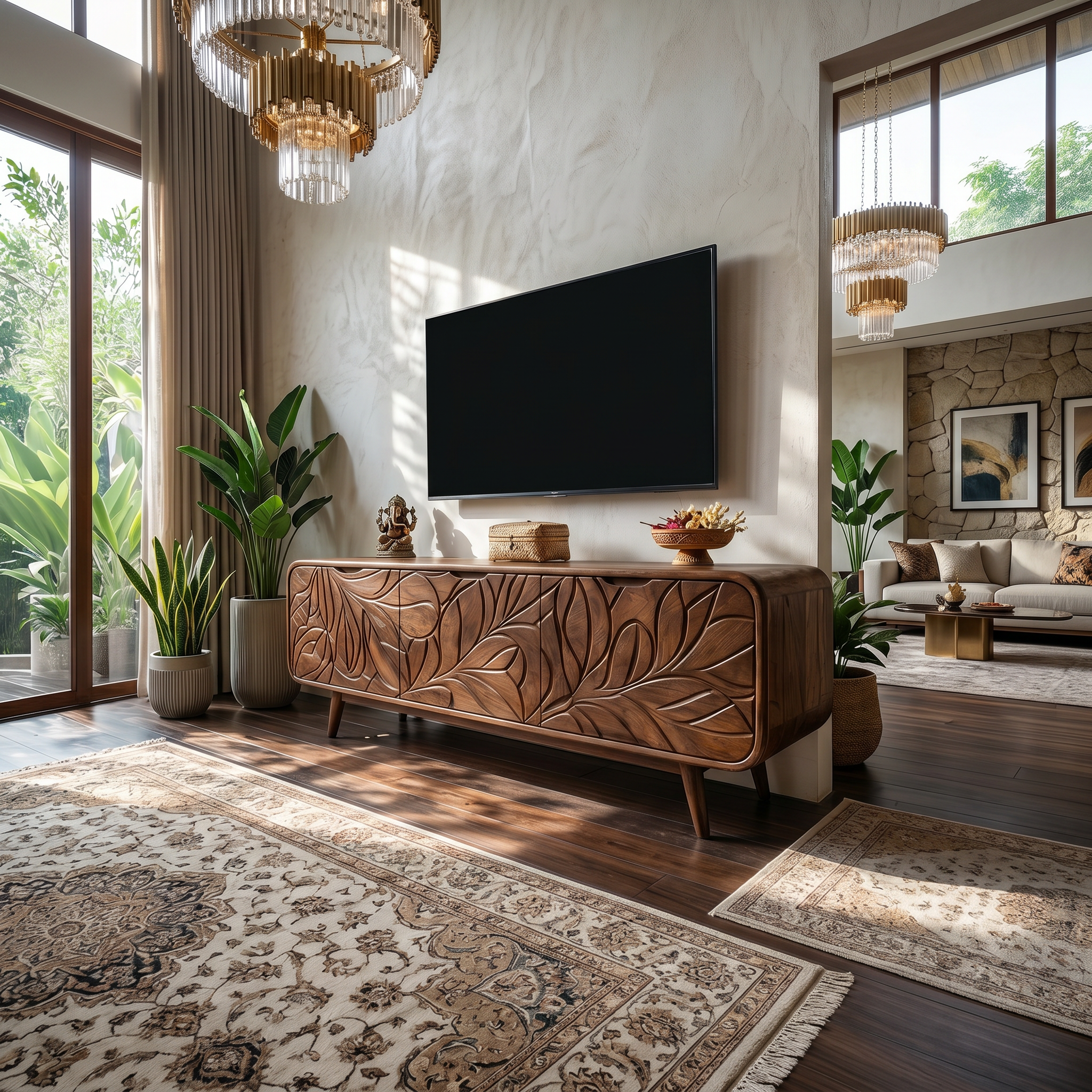 Coastal Modern TV Cabinet For Beach House Decor SILDTTRTVC076