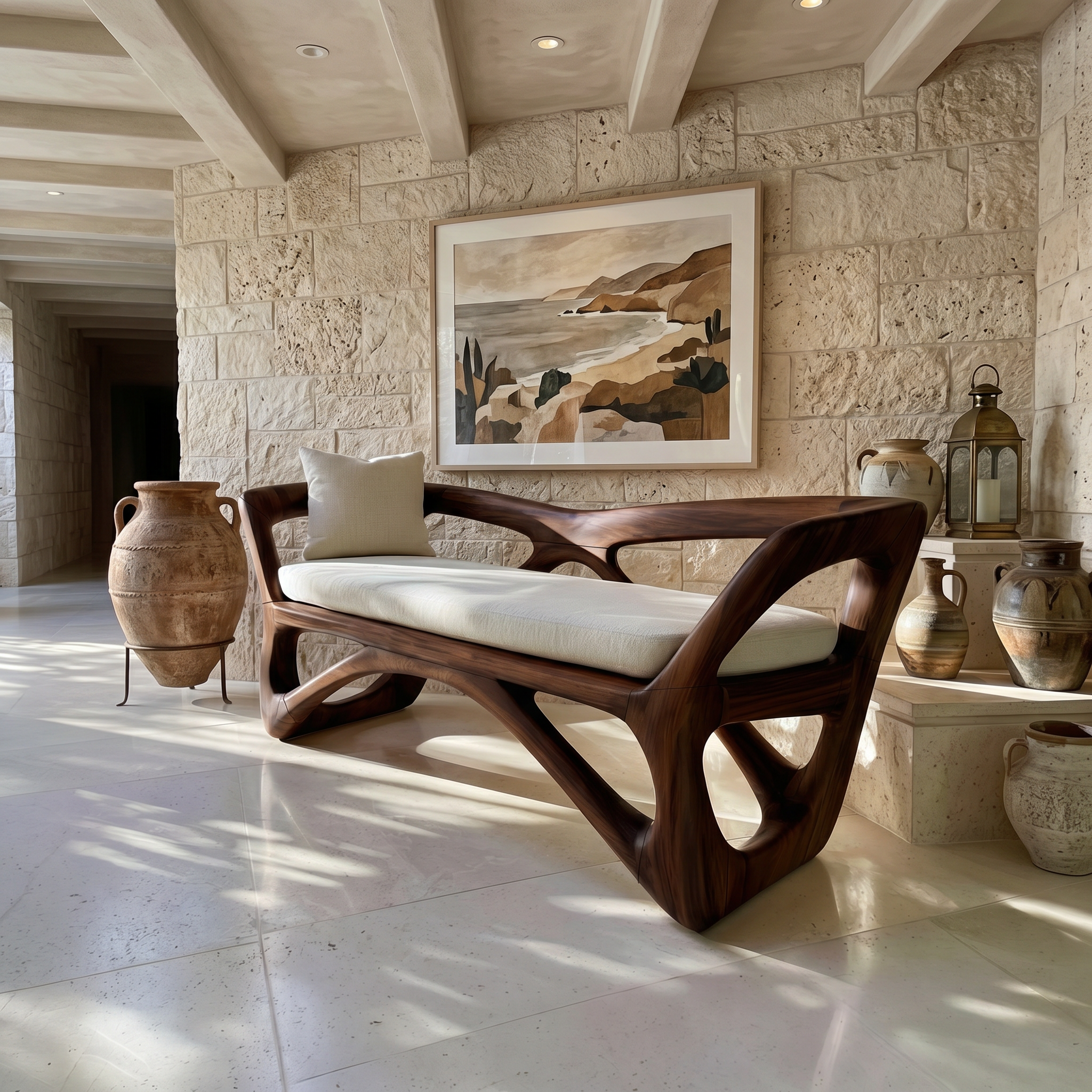 Japandi Accent Bench Wellness Retreat SILDTTRBEN071