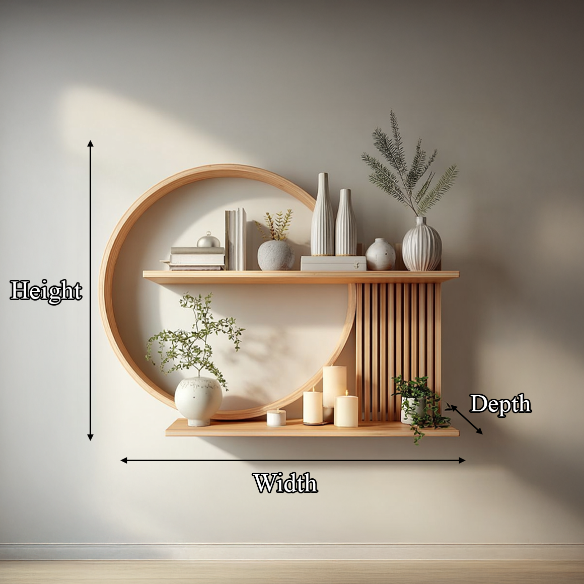 Japandi Wall Decor Shelf Living Room And Lounge SINLSAFL233