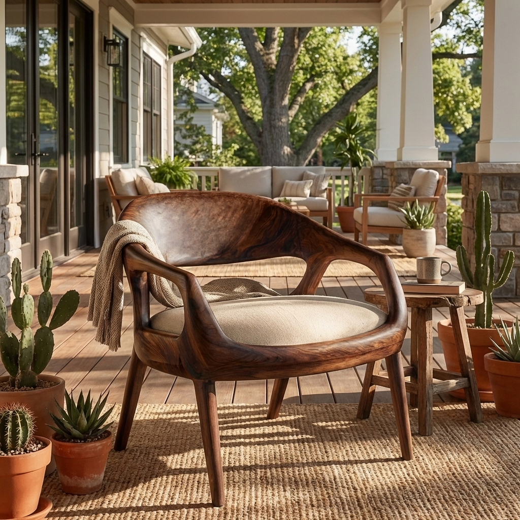 Mid Century Wooden Chair For Living Room Area RTTHTTACC025