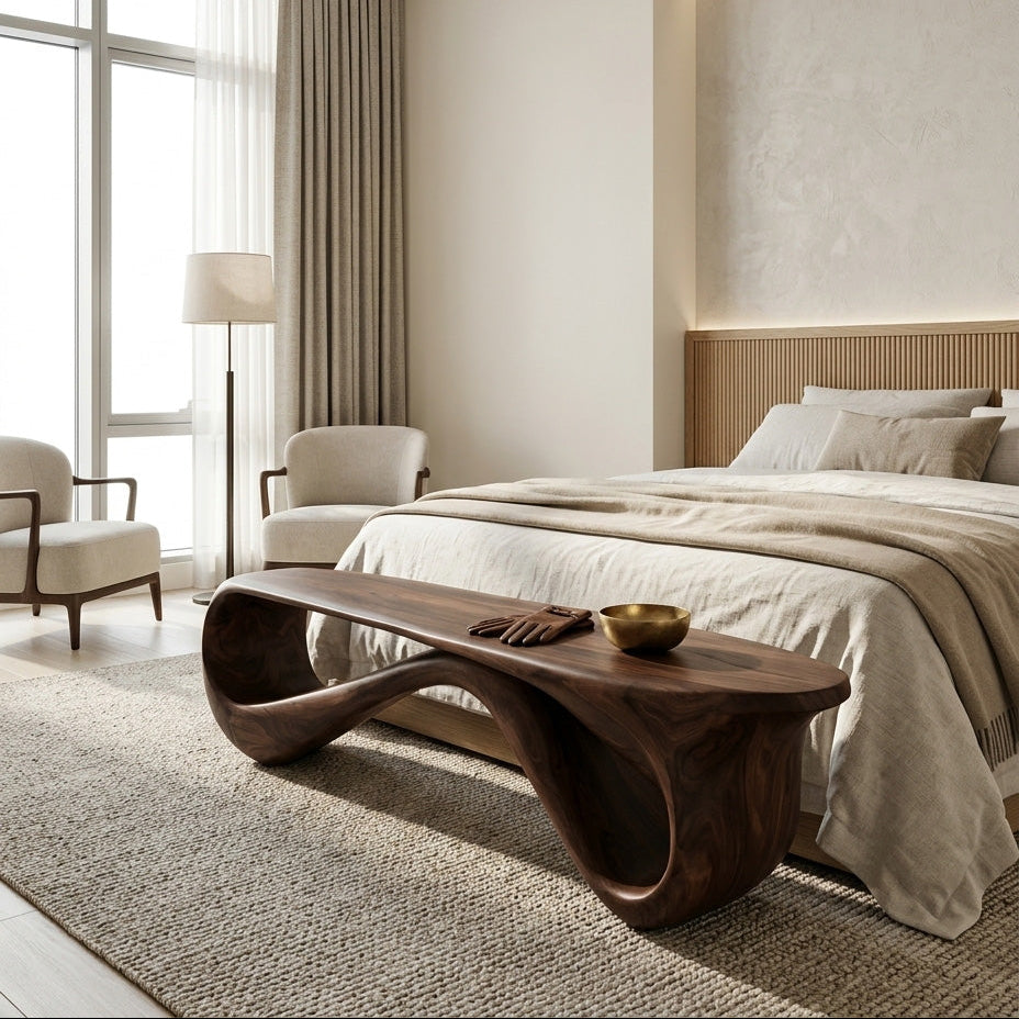 Contemporary Natural Wood Bench For Home Entry Decor RTTHHNCHR136