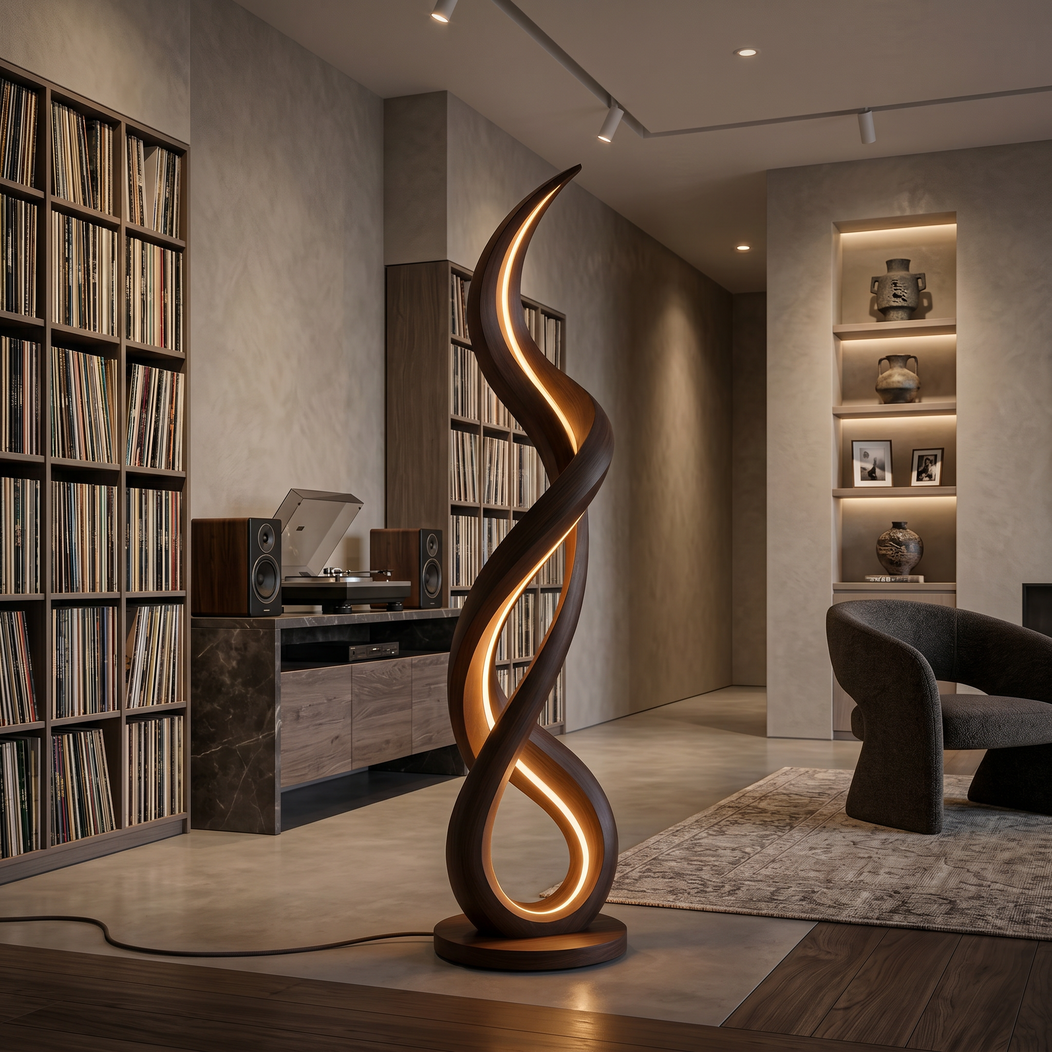 Organic Gentle Wave Floor Lamp For Modern Interior SILDTTNLAM032