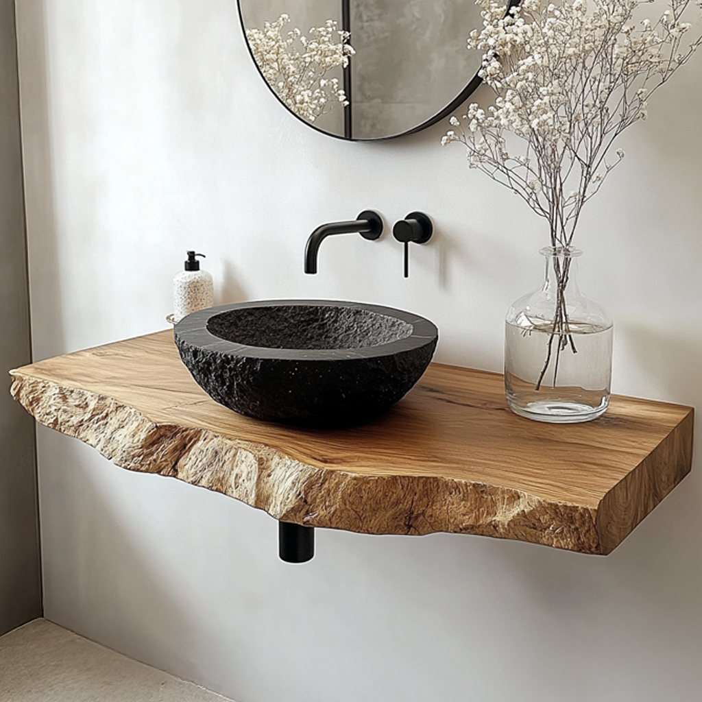 Rustic Solid Wood Vanity Bathroom SINLSABRV068