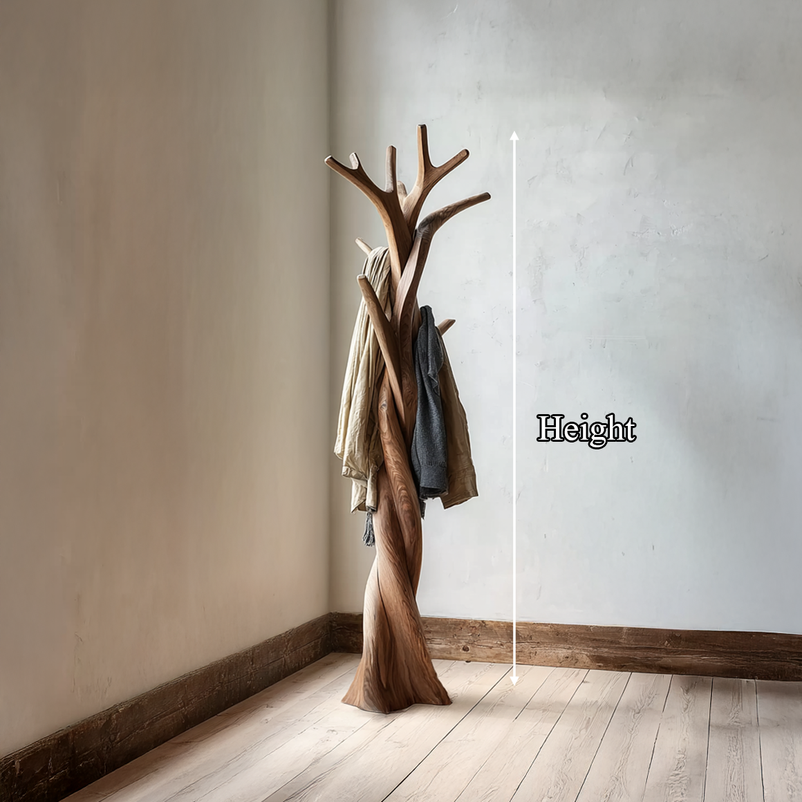 Rustic Twisted Tree Coat Rack Christmas Holiday Entryway Decor SINLSATCR079