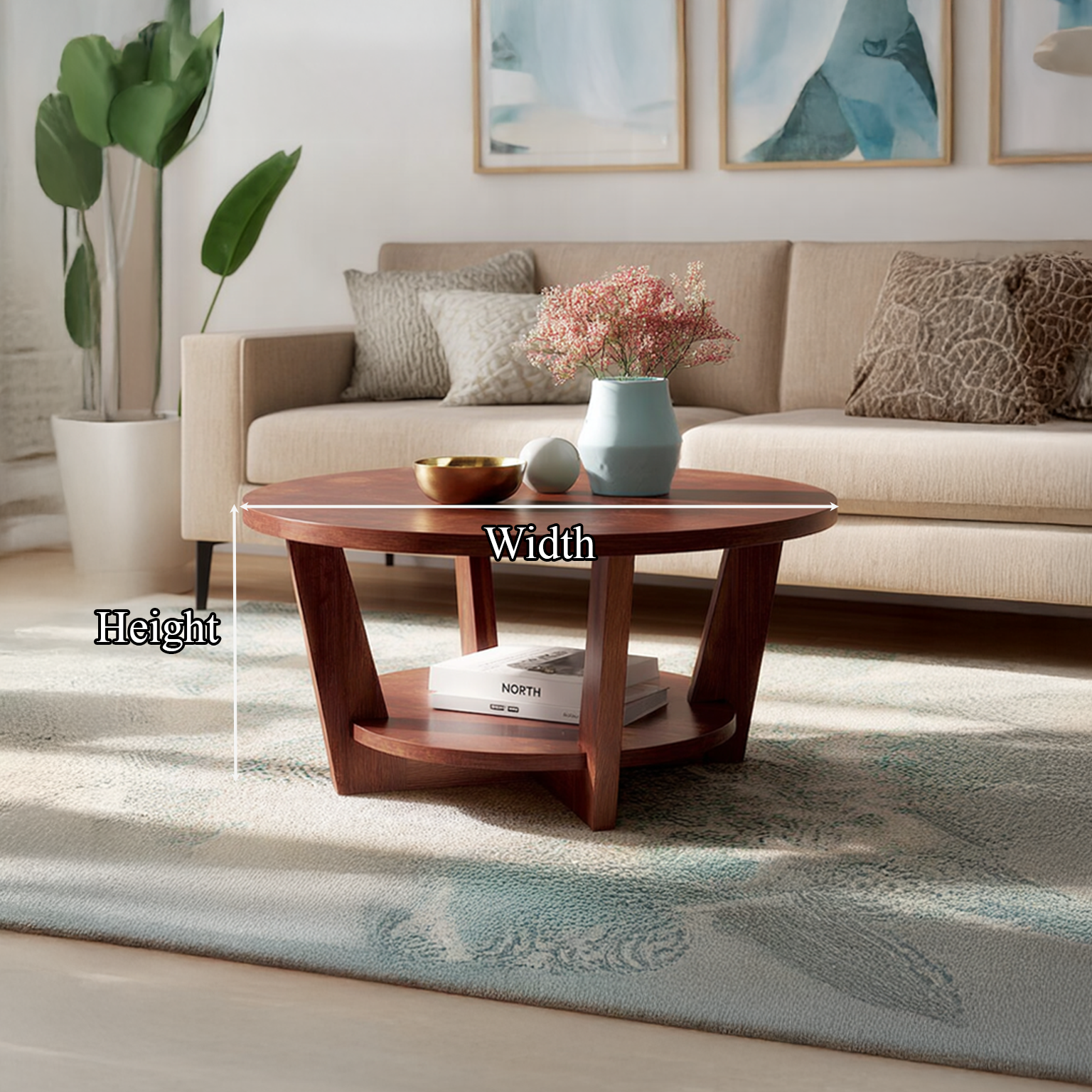 Midcentury Coffee Table Living Room SINLSACF035