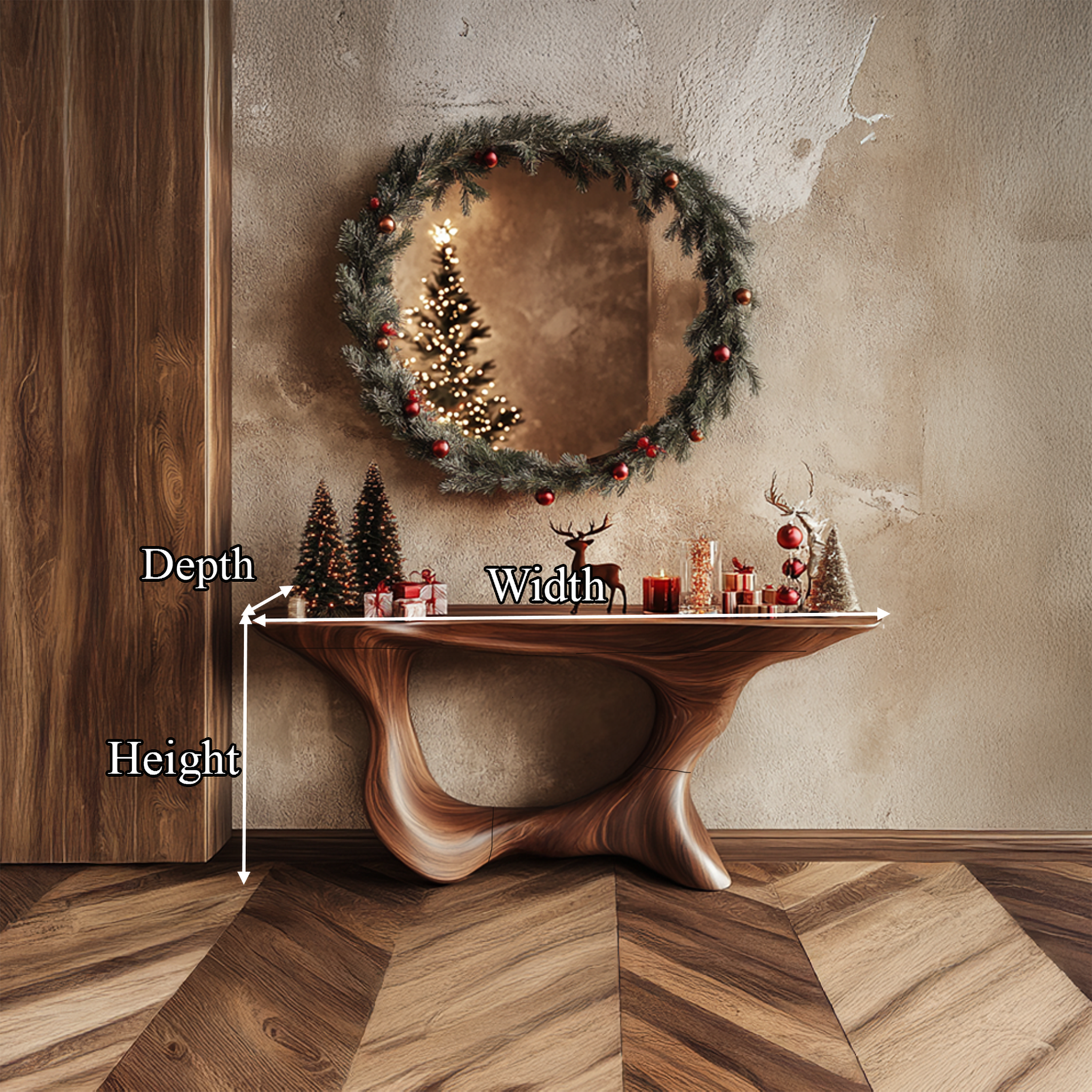 Rustic Console Table Holiday Edition Modern Living Entryway SINLSACS294