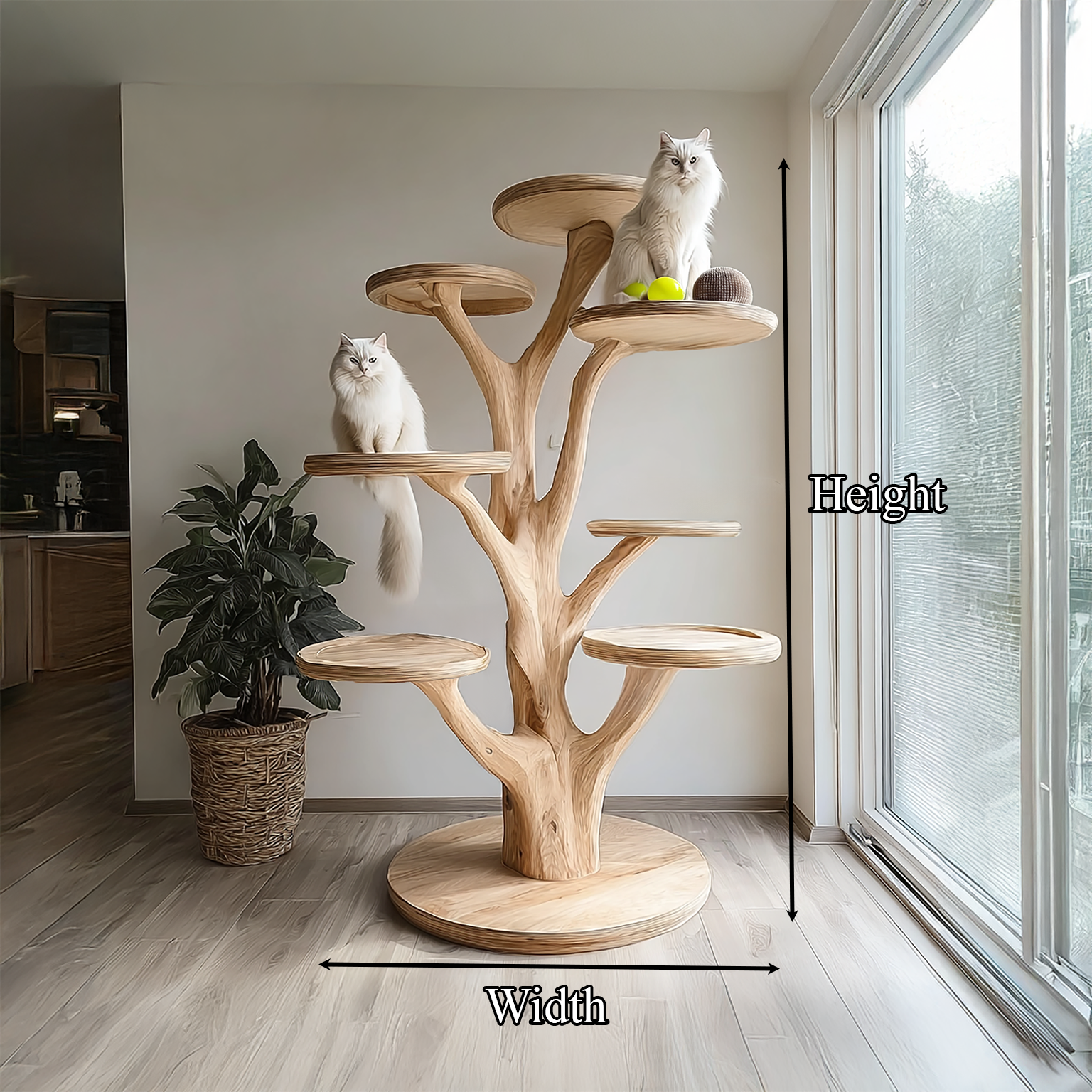Mid Century Cat Tree Tower Living Room SINLSATT023