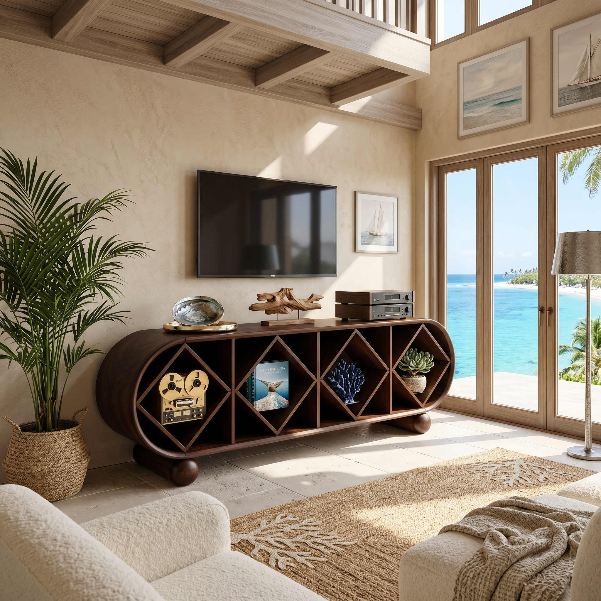 Contemporary Linear TV Console For Modern Living Space SILDTTNTVC149