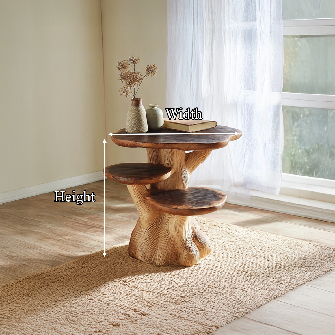 Rustic Mushroom End Table Living Room SINLSABT101