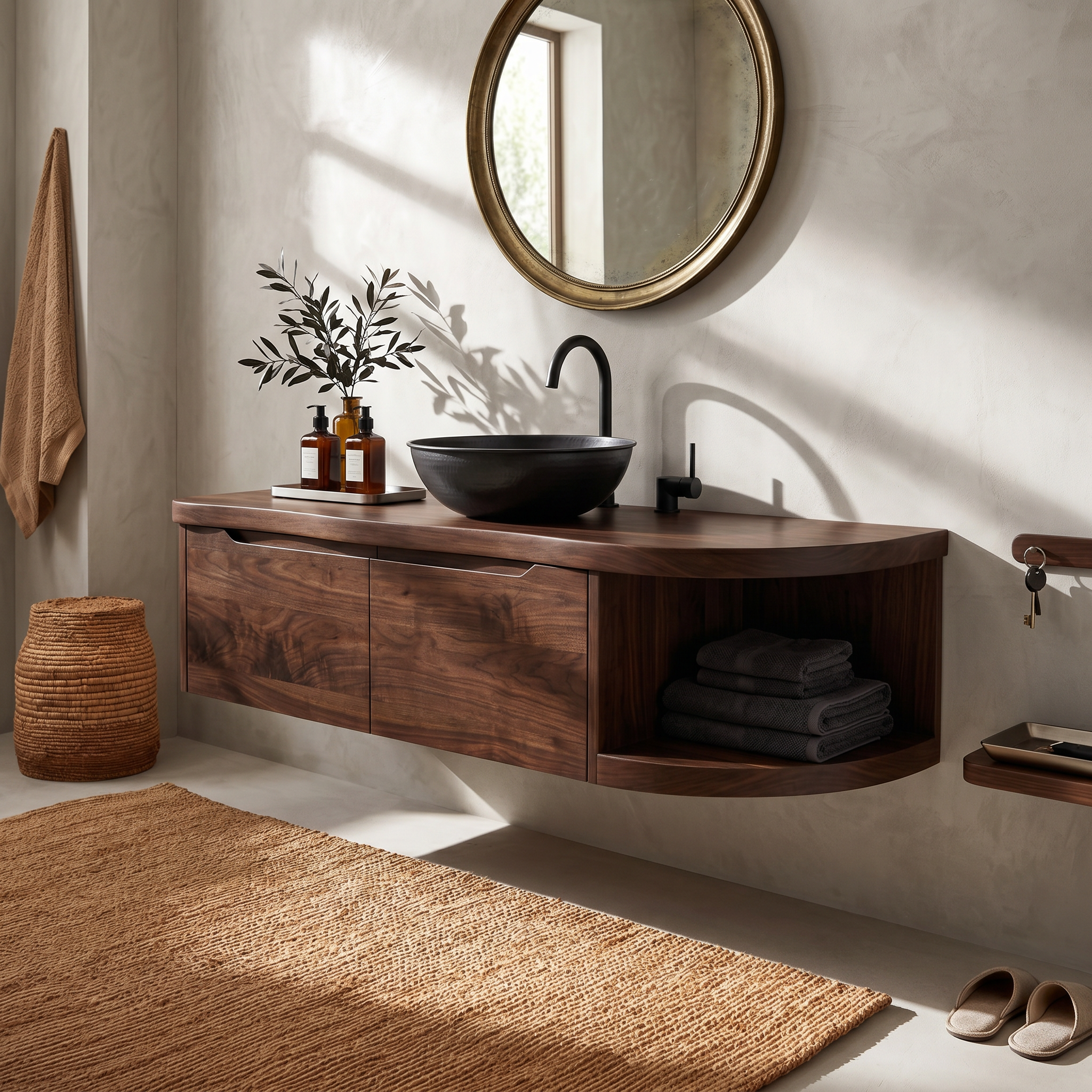 Mediterranean Contemporary Vanity Cabinet Coastal Villa SILDTTRBRV189