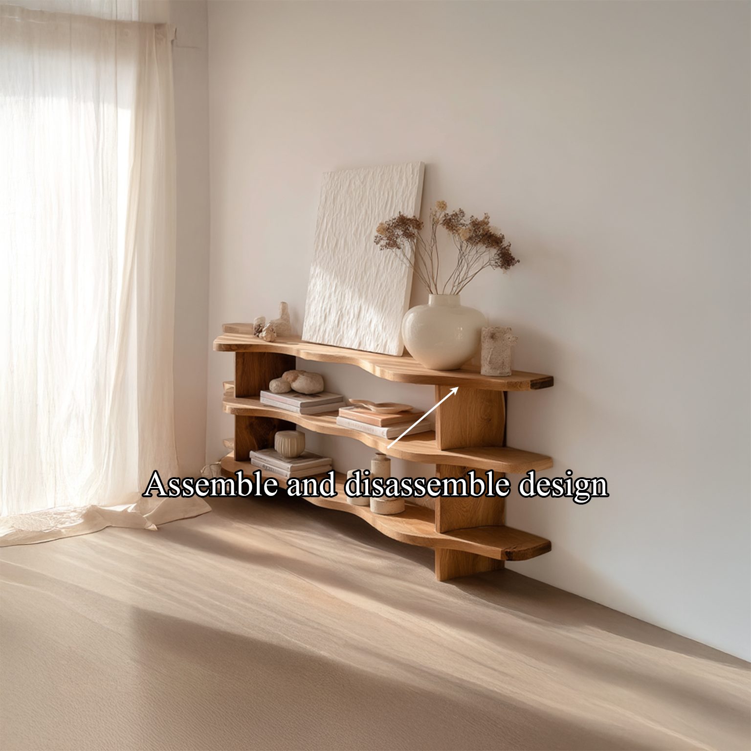 Rustic Modern Bookshelf Console Table Entryway Or Bedroom SINLSASC093