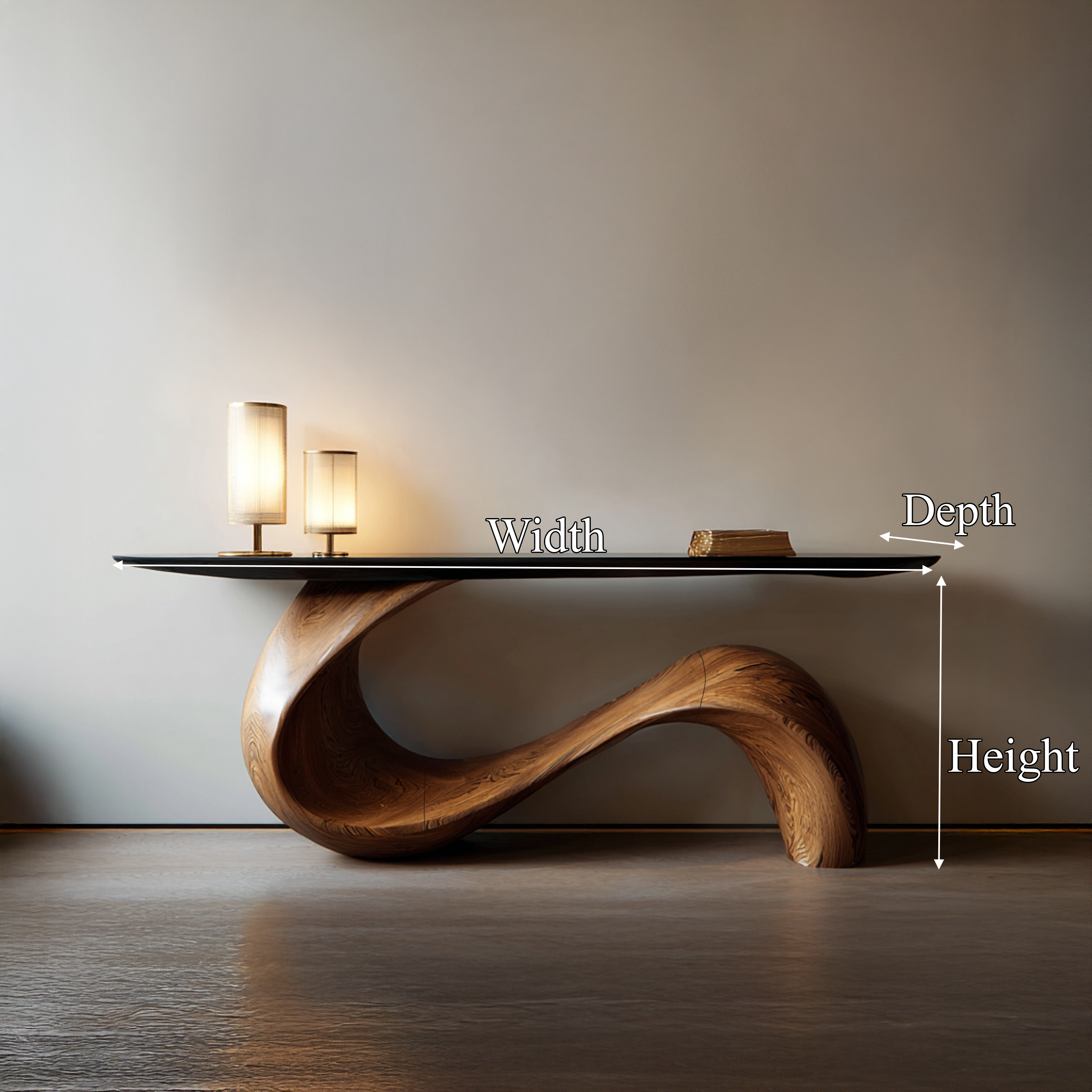 Midcentury Sculptural Console Table Entryway SINLSACS108