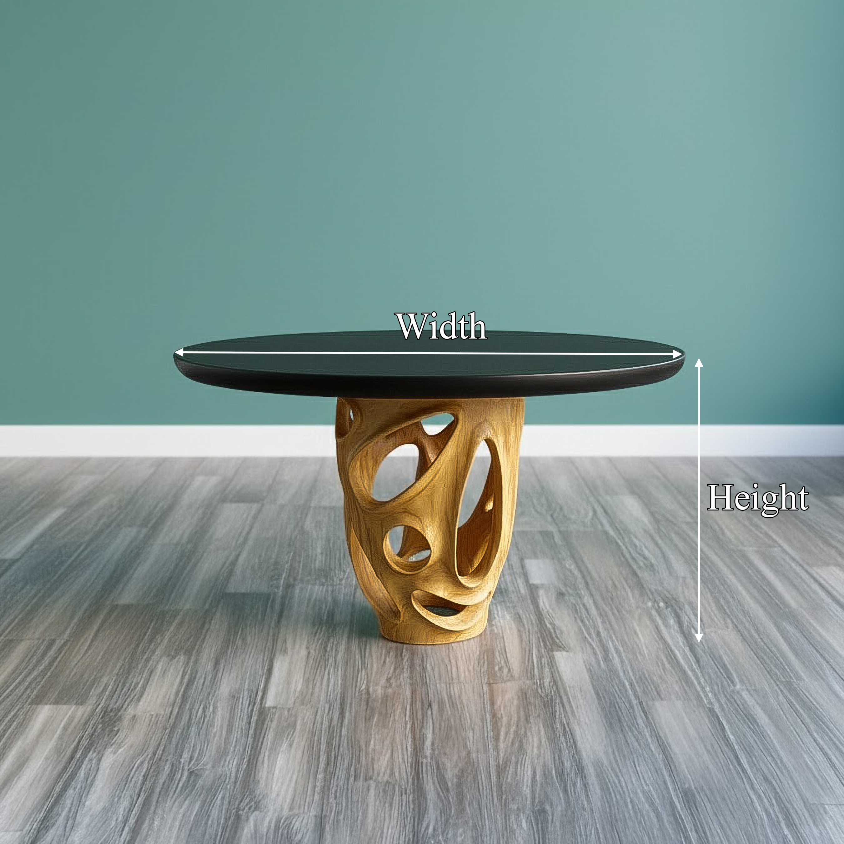 Rustic Solid Wood Round Coffee Table Living Room SINLSACF266