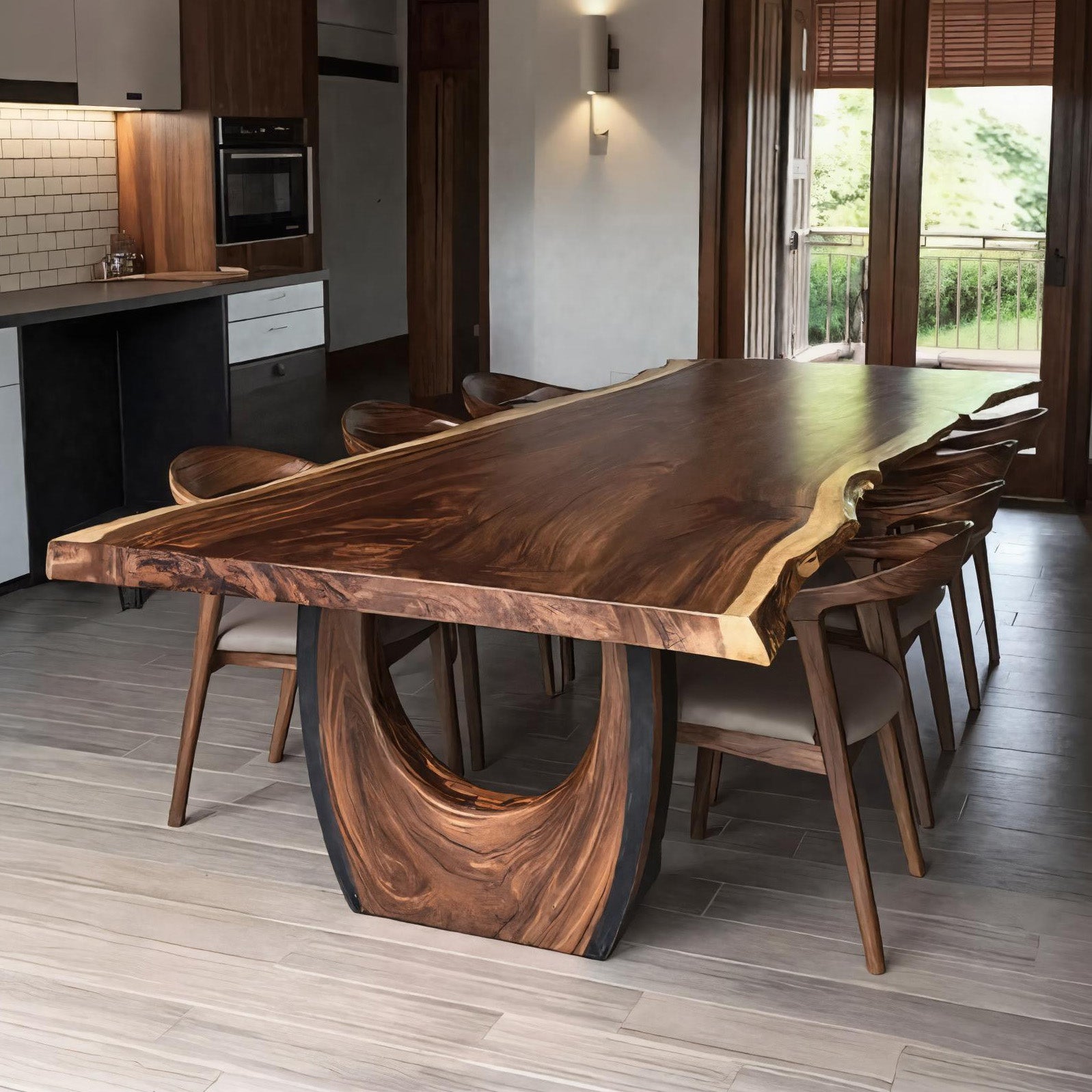 Handcrafted Live Edge Dining Table For Dining Room Decor RTTHHNDN005