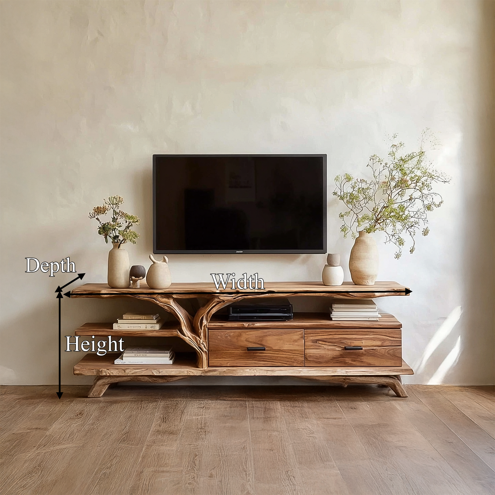 Rustic TV Storage Console For Living Room And Media Space SINLSASC457
