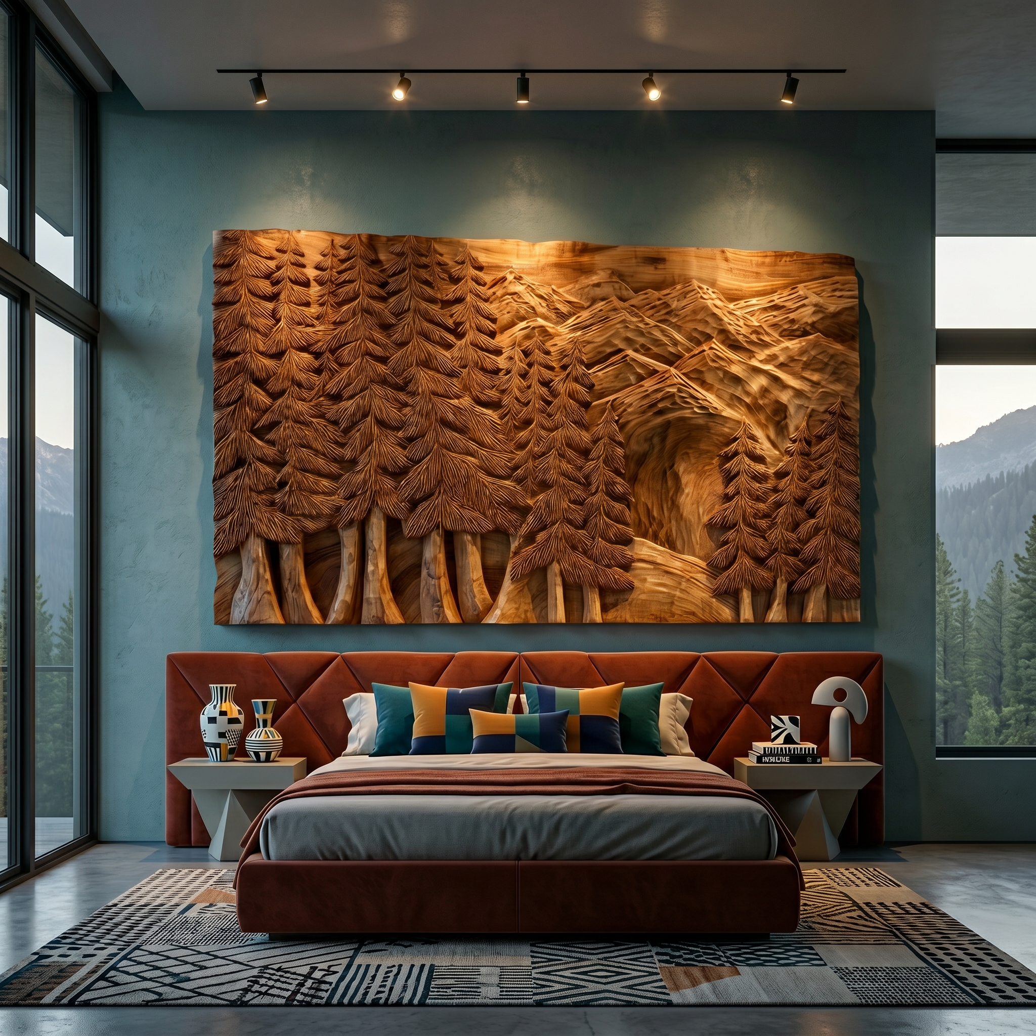 Patriotic Round Eagle Wood Wall Art Rustic Home Interior Decor SILDTTRWA108