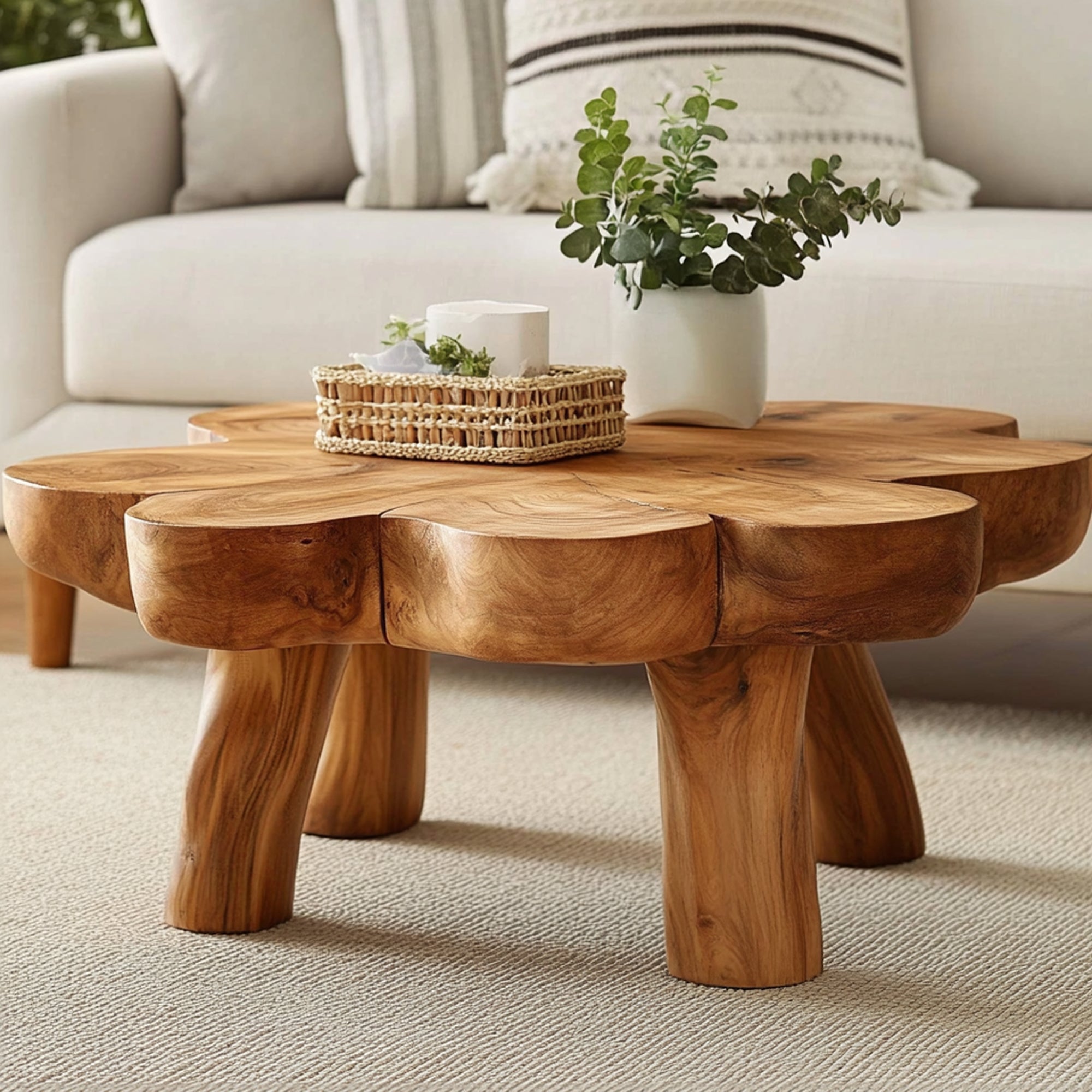 Handcrafted Coffee Table With Solid Wood Elegance SILDTCF004