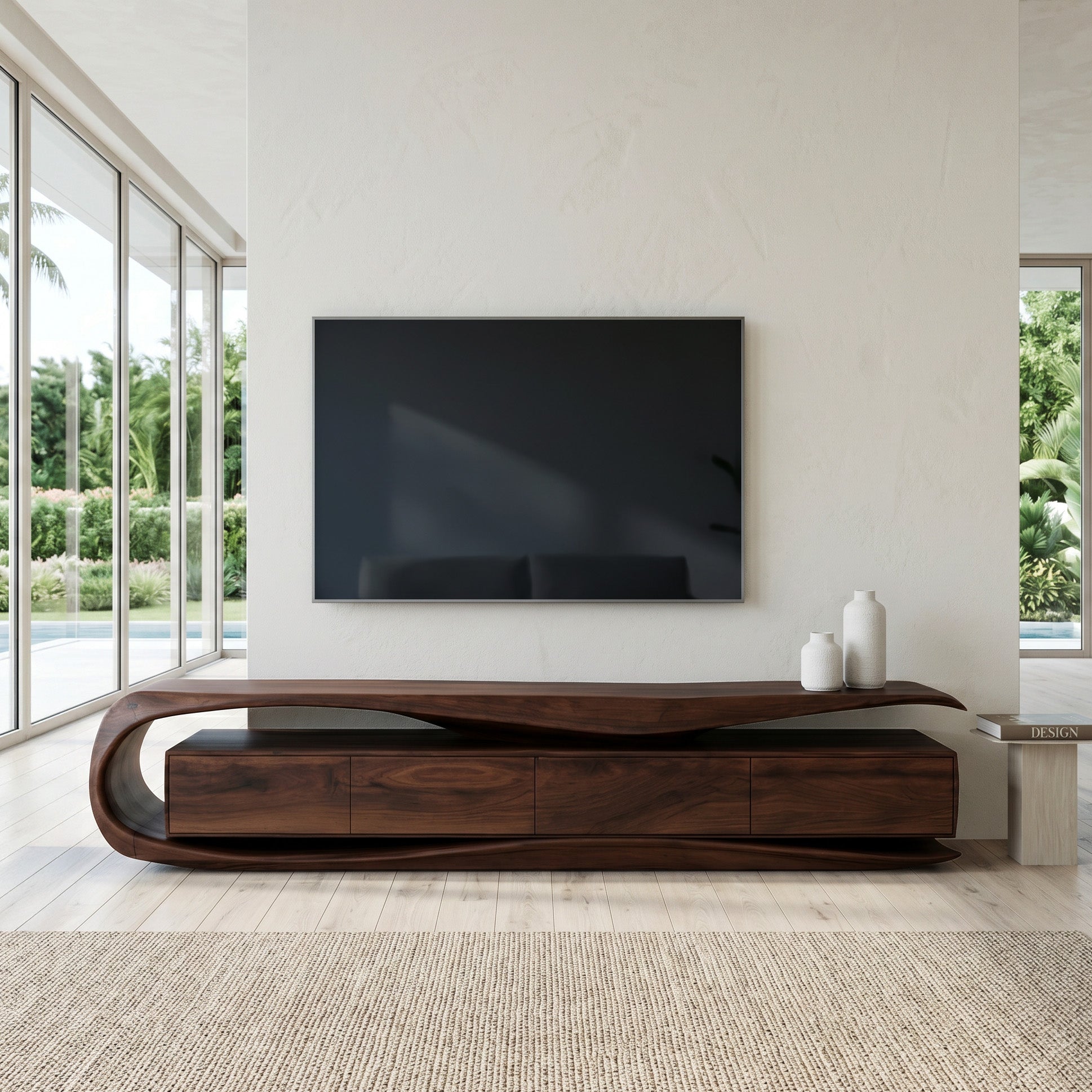 Modern Organic TV Console For Living Room Interior SITHHNTVC034