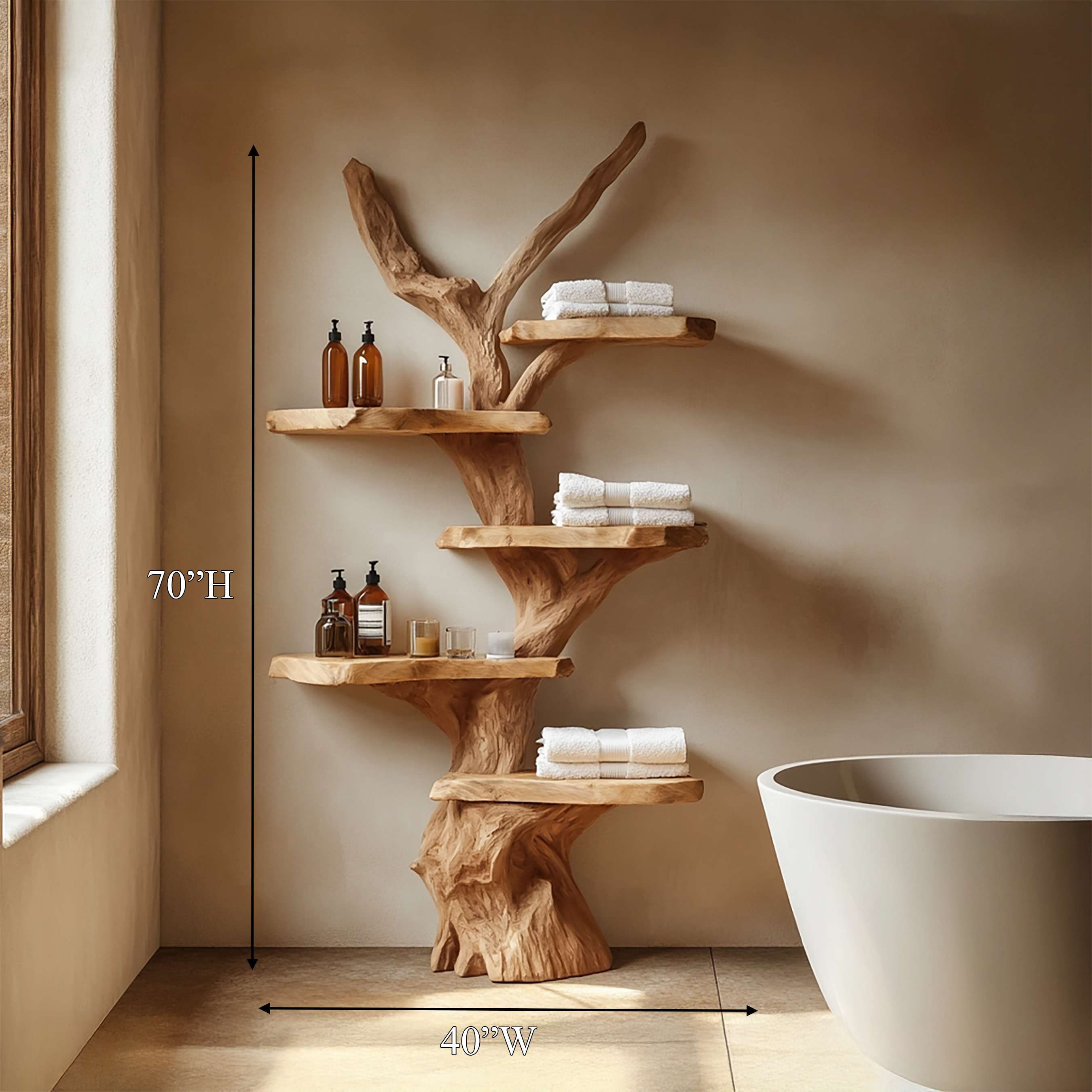 Sculptural Branch Bathroom Shelf Bathroom Interior Spa Display SINLSATB616