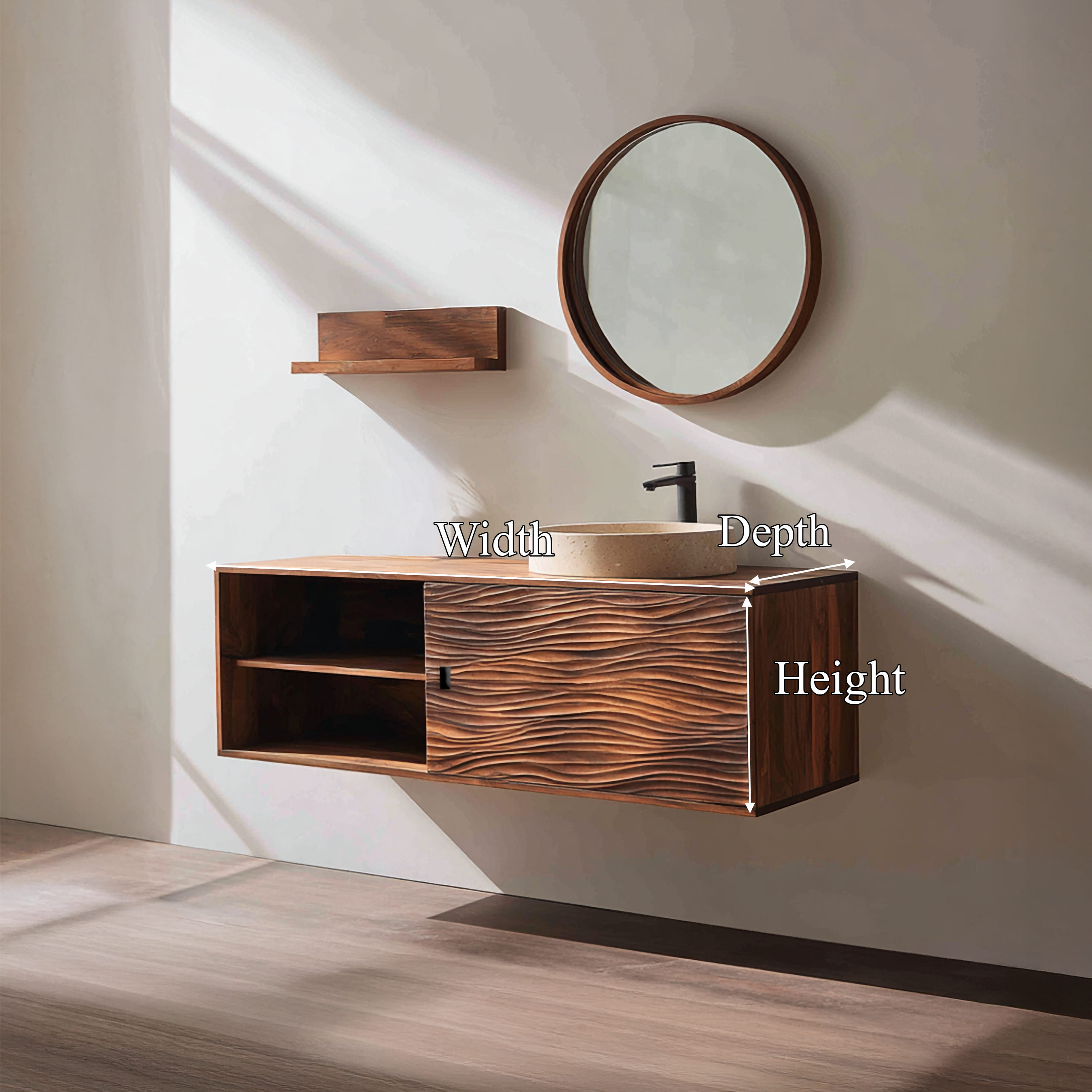 Rustic Cabinet Bathroom Vanity Contemporary Bathroom SINLSABRV238