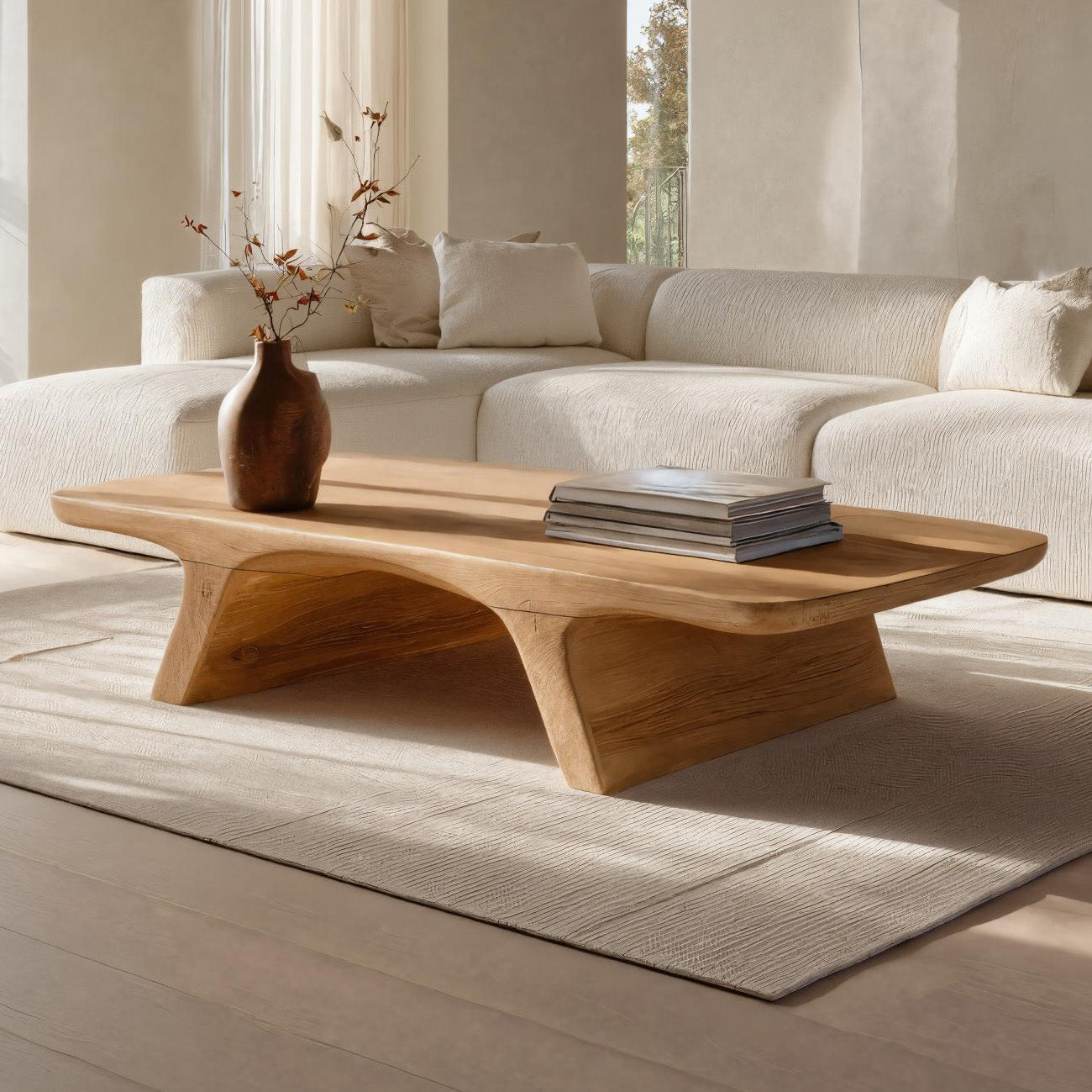 Organic Sculptural Coffee Table For Living Room RTTHHNCF063