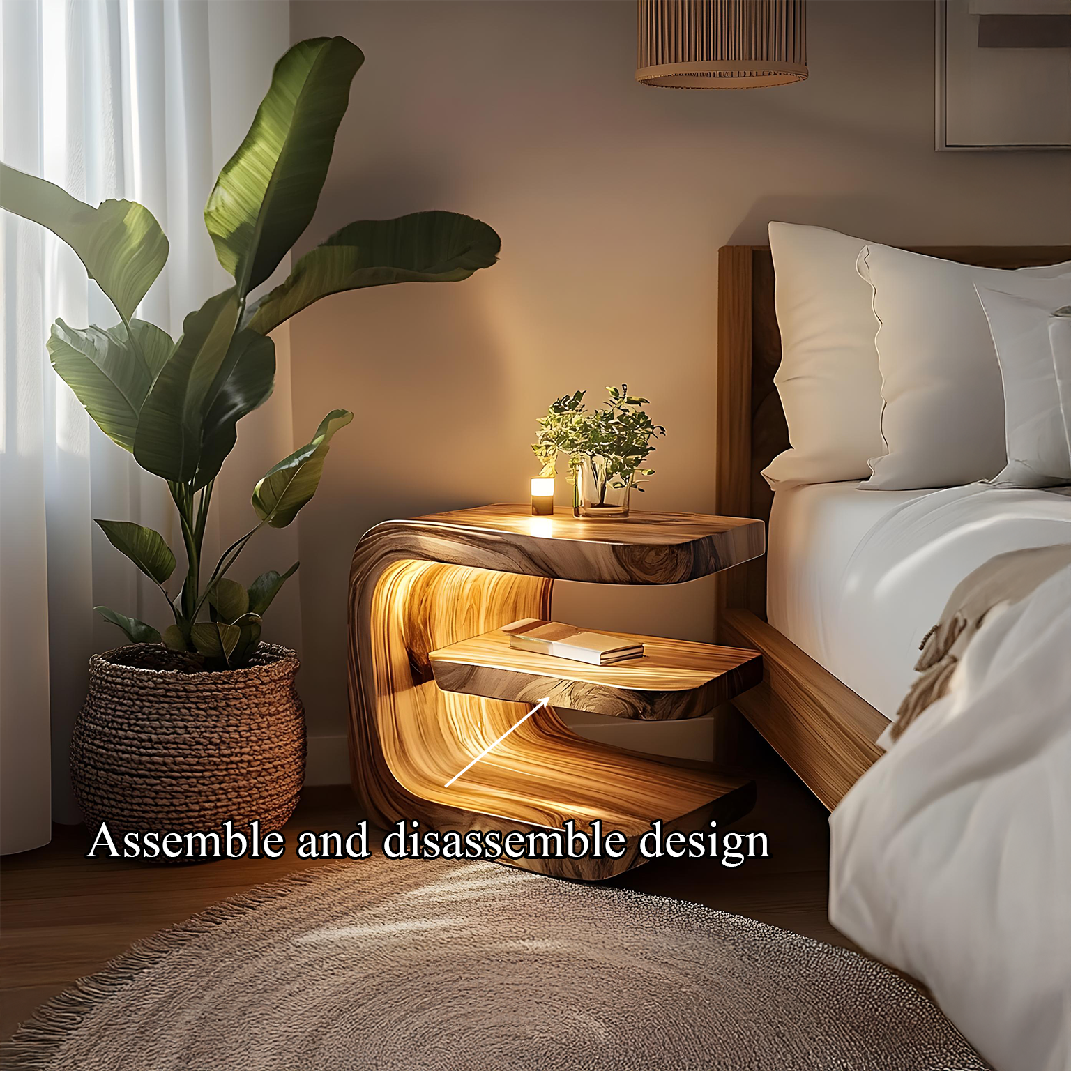 Mid Century Nightstand Bedroom SINLSABT001