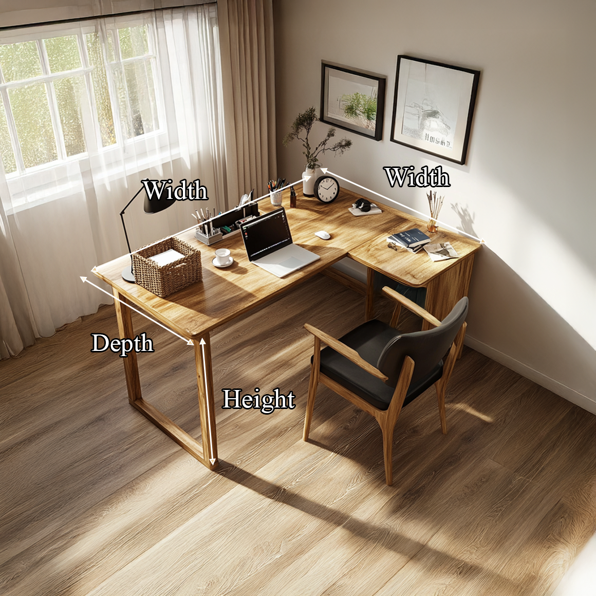 Warm Minimalist Writing Corner Desk For Studio And Reading Room SINLSADK050