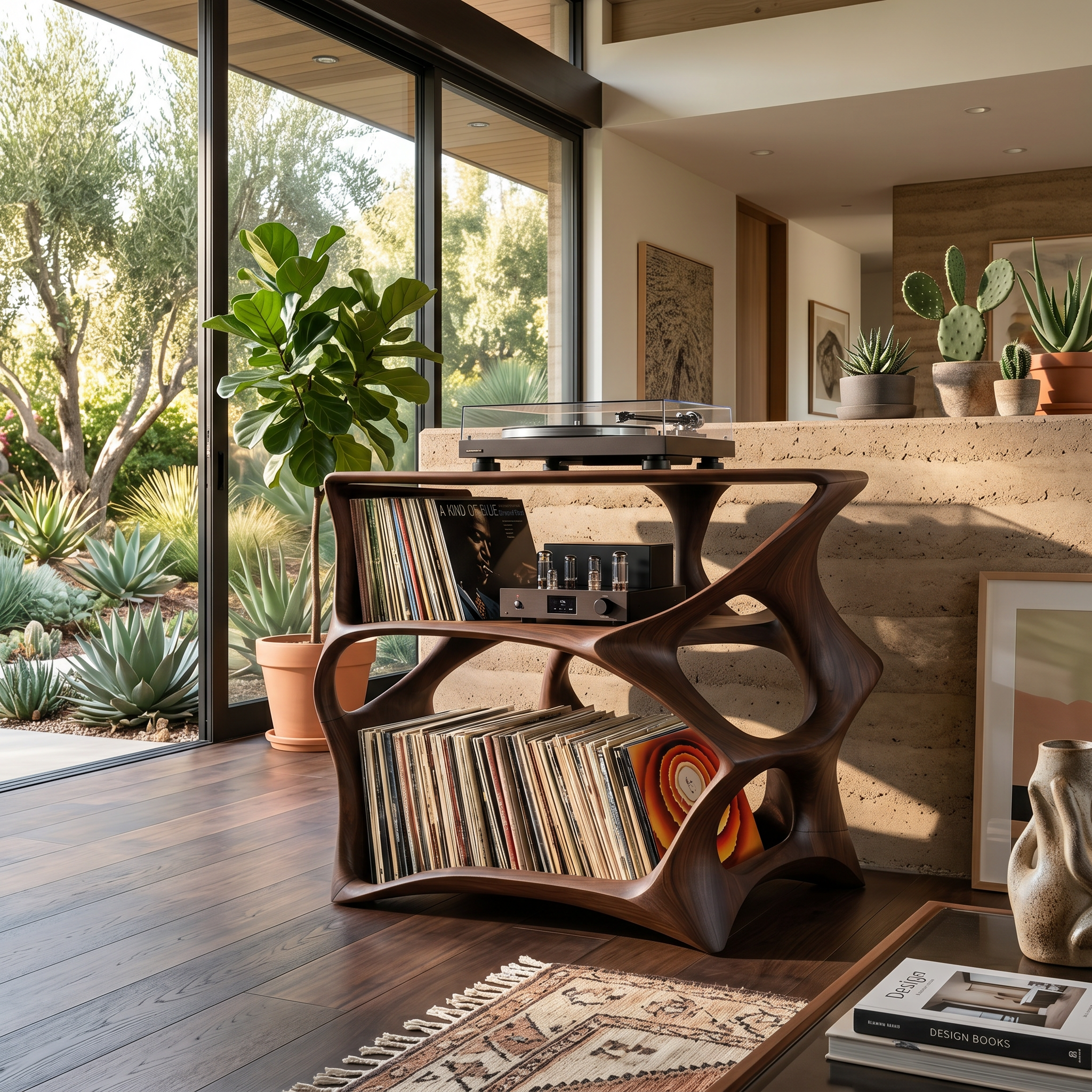 Farmhouse Record Stand Cozy Living Room Furniture SILDTTNRPT001