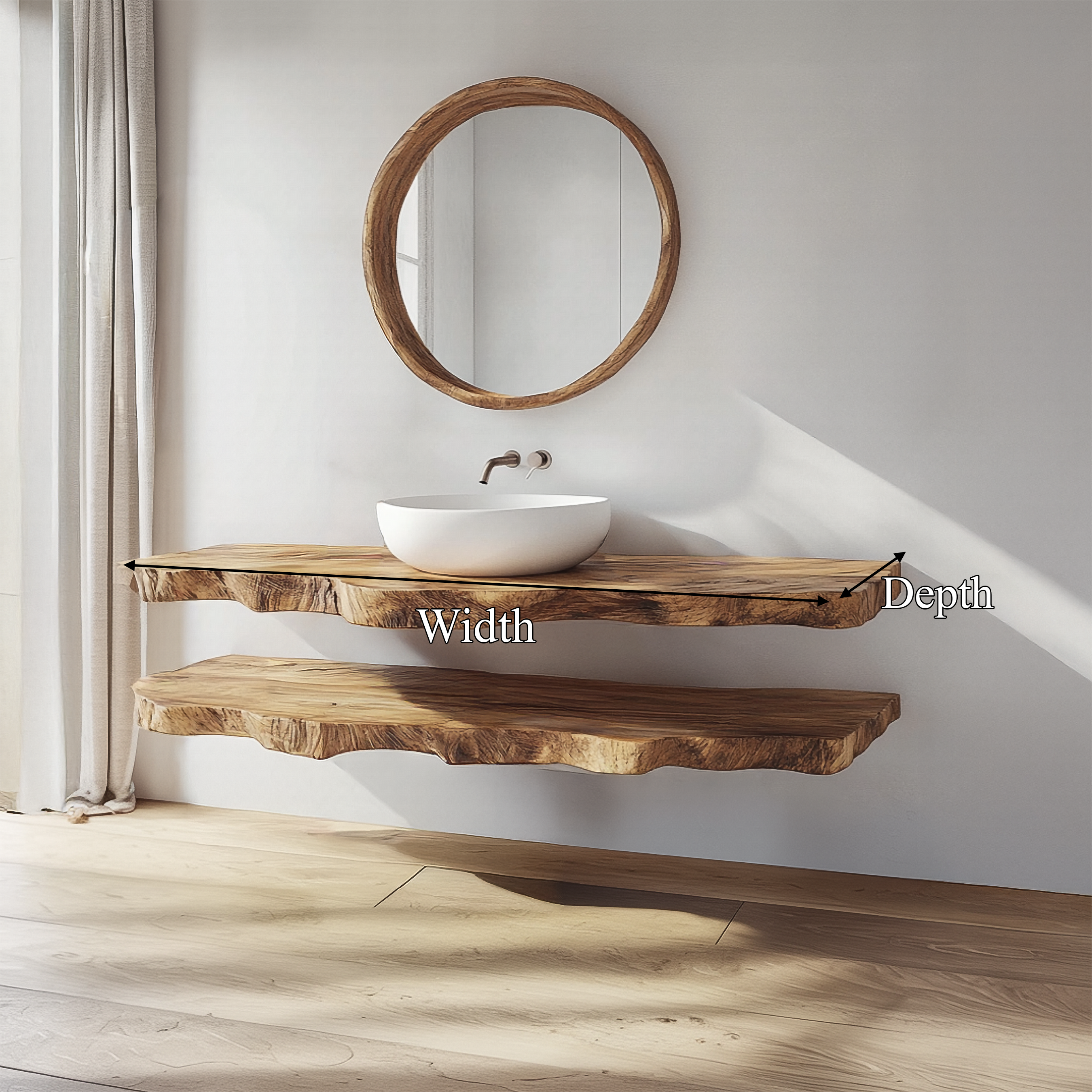 Mid Century Bathroom Vanity Shelf Elegant Wood Bathroom Look SINLSABRV244