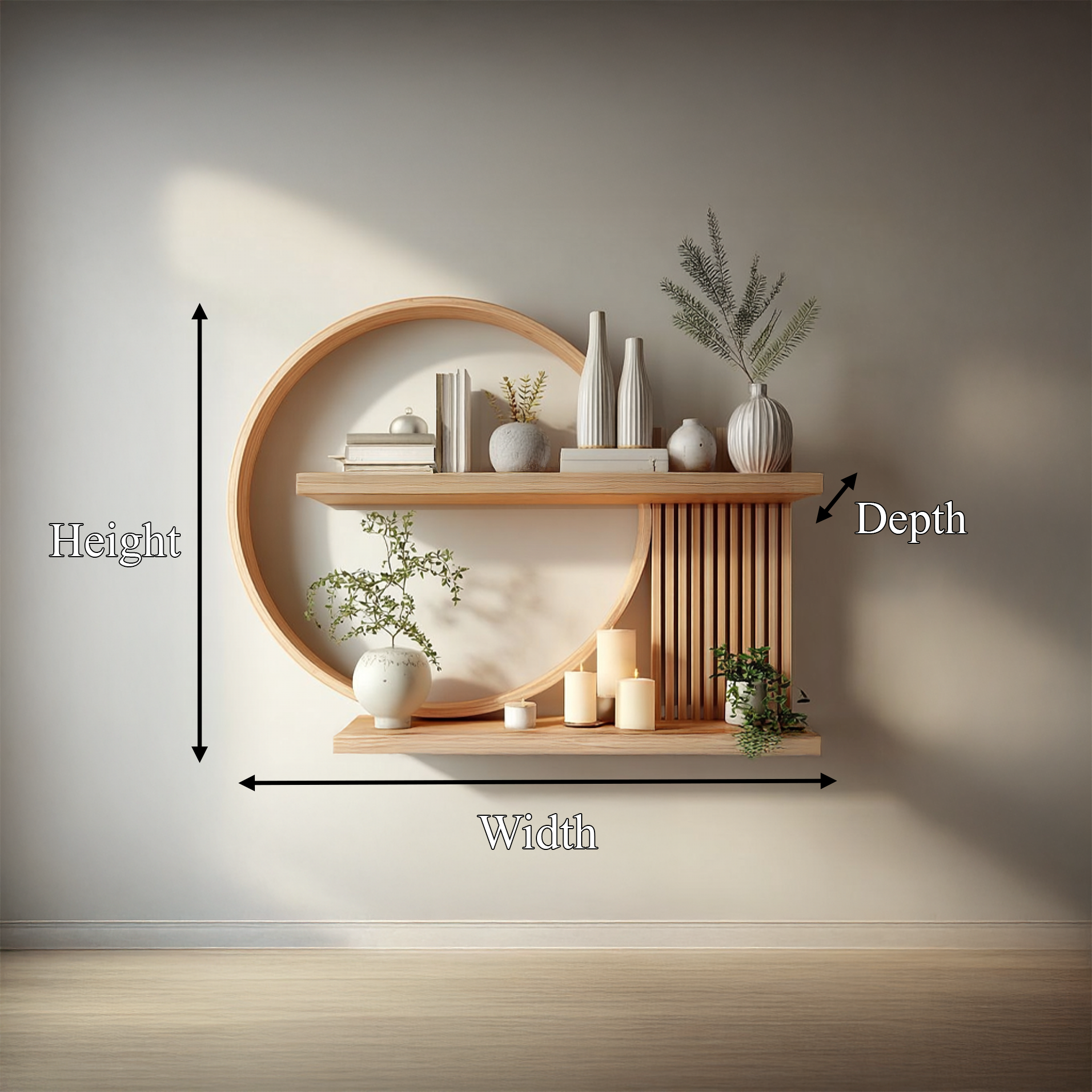 Japandi Minimal Display Shelf Living Room And Reading Room SINLSAFL232