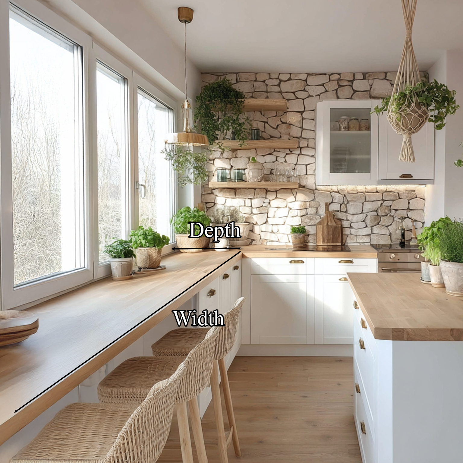 Scandinavian Natural Kitchen Island Kitchen Or Home Bar SINLSAKI003