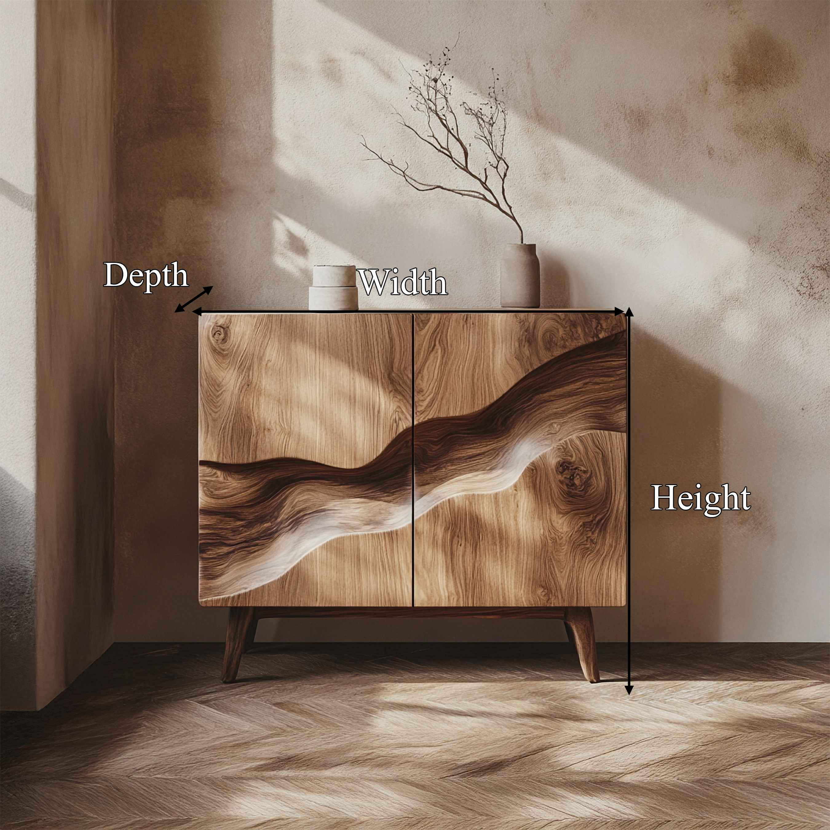 Rustic Organic Modern Storage Cabinet Living Room And Peace Room SINLSASC349