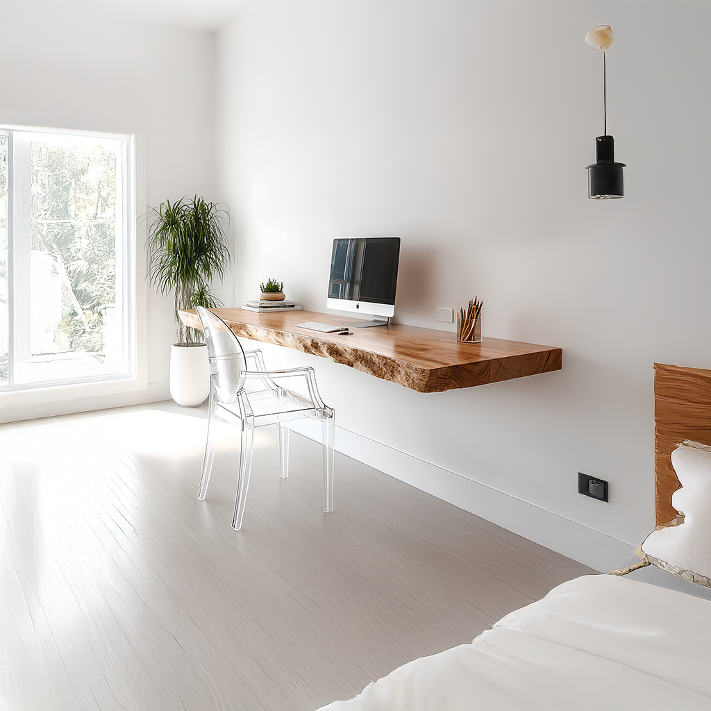Rustic Floating Desk Home Office SINLSAFL082