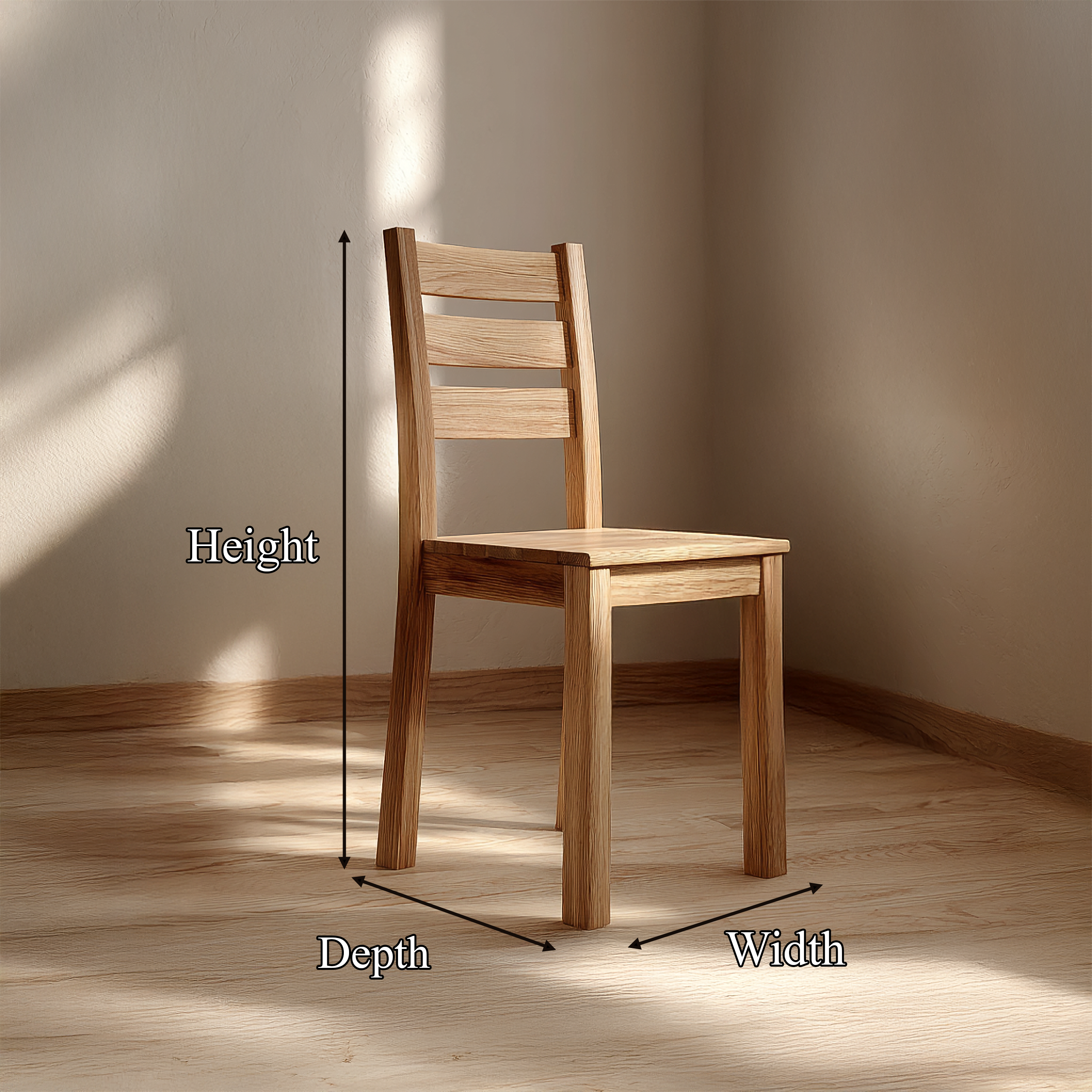 Rustic Minimal Wooden Chair Dining Room Interior Classic Seating SINLSAWC034